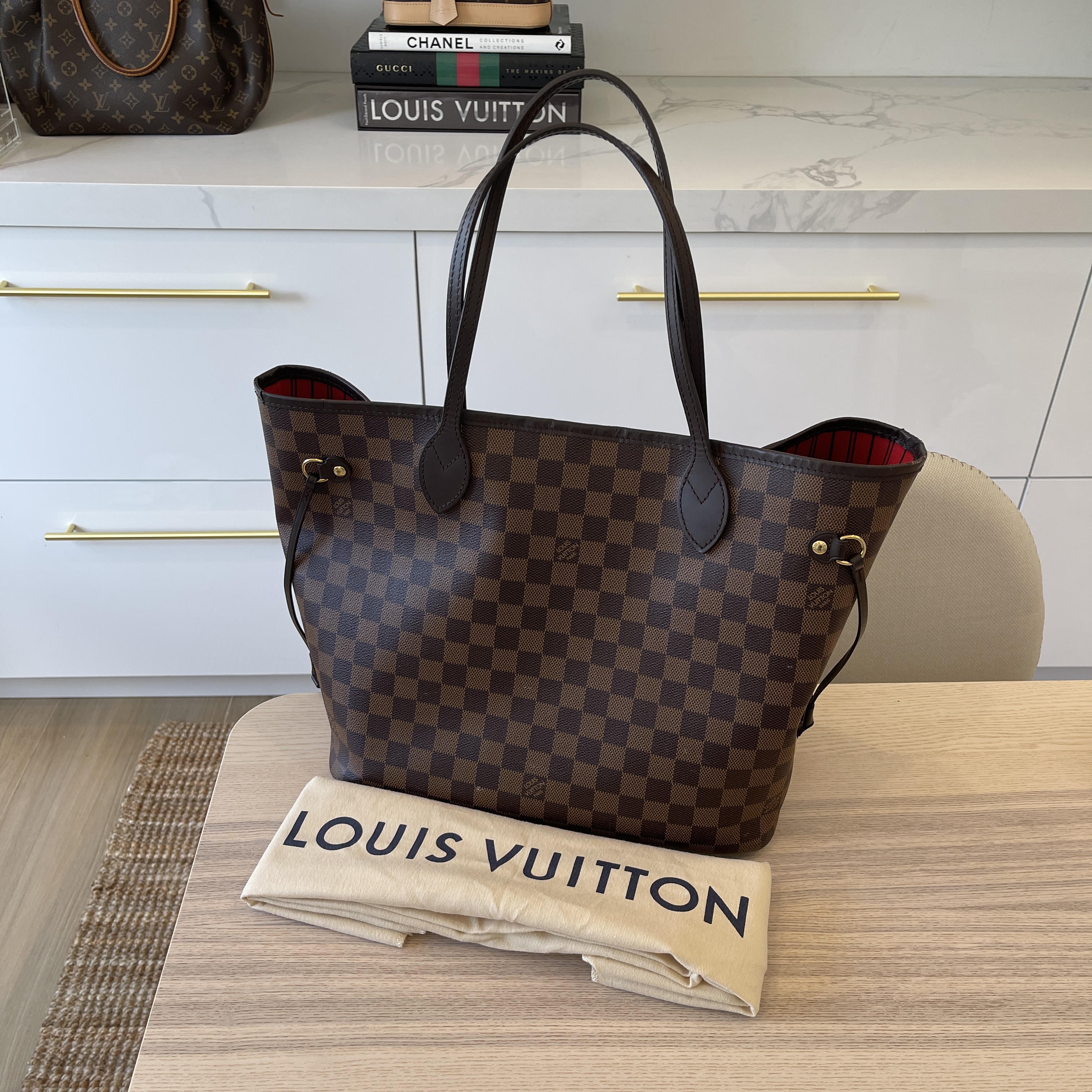 Louis Vuitton Damier Ebène Neverfull mm NM by Ann's Fabulous Finds