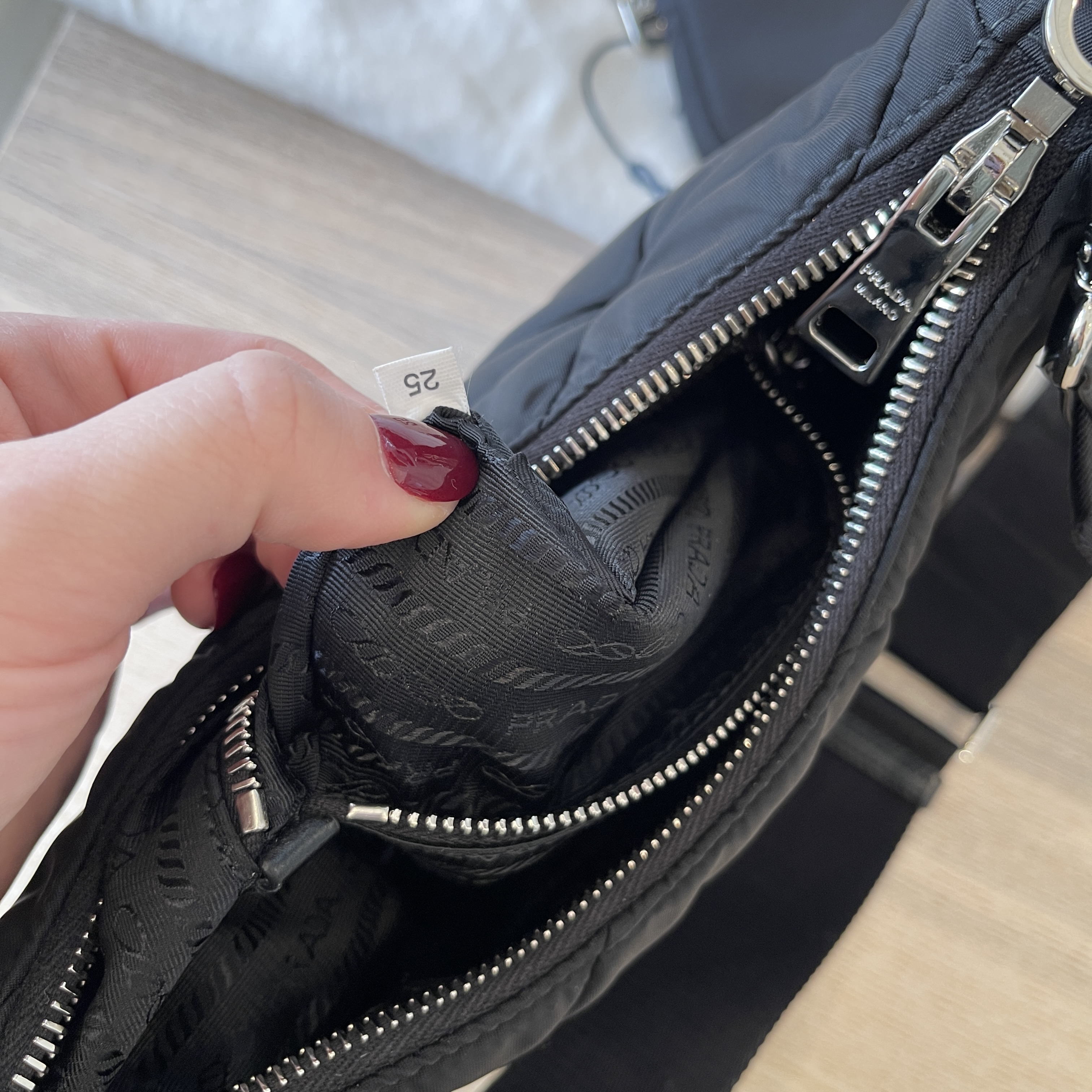 Prada Re-Editon Hobo Mini Quilted Black Nylon Shoulder Bag – Queen