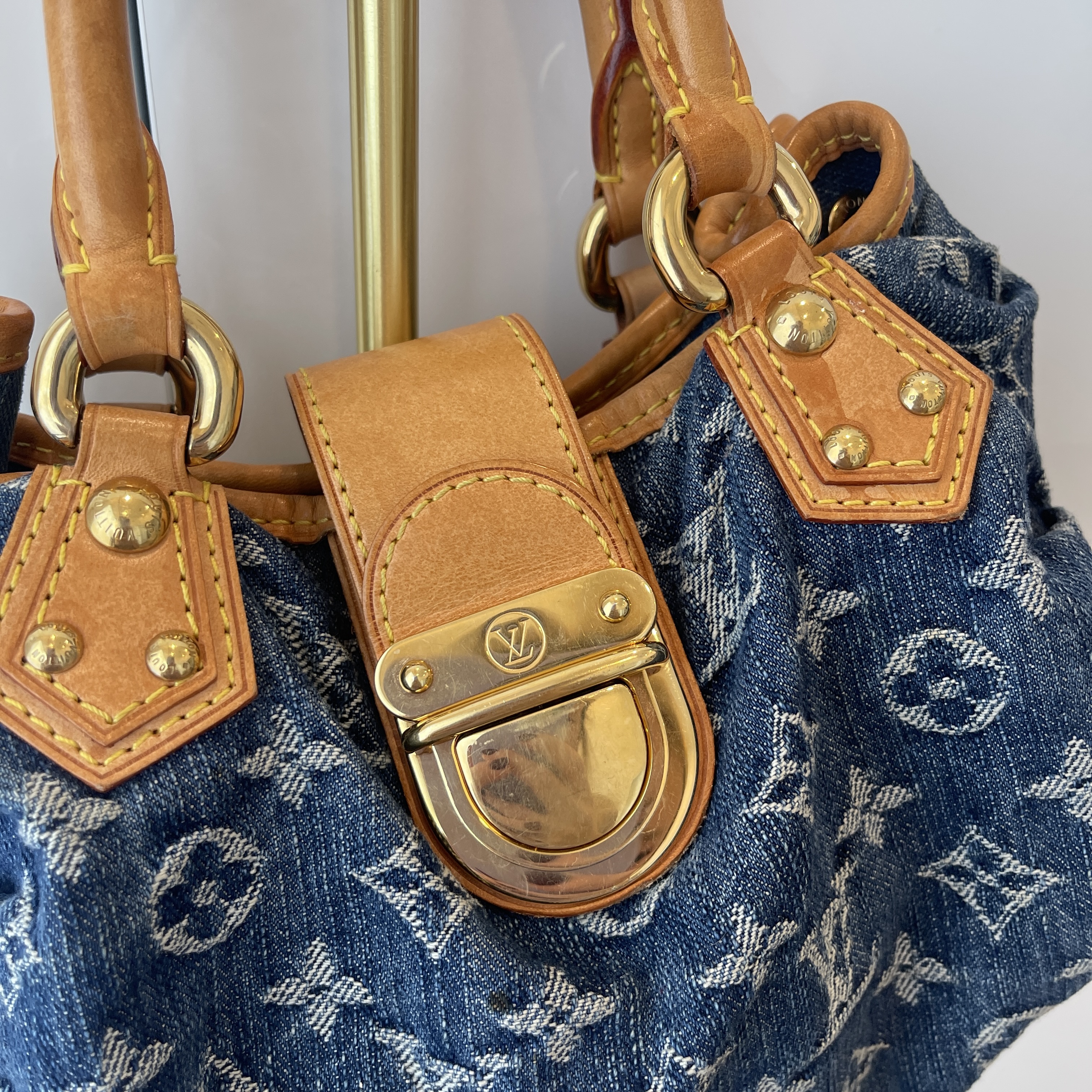 Louis Vuitton Monogram Denim Pleaty - Blue Handle Bags, Handbags -  LOU762107