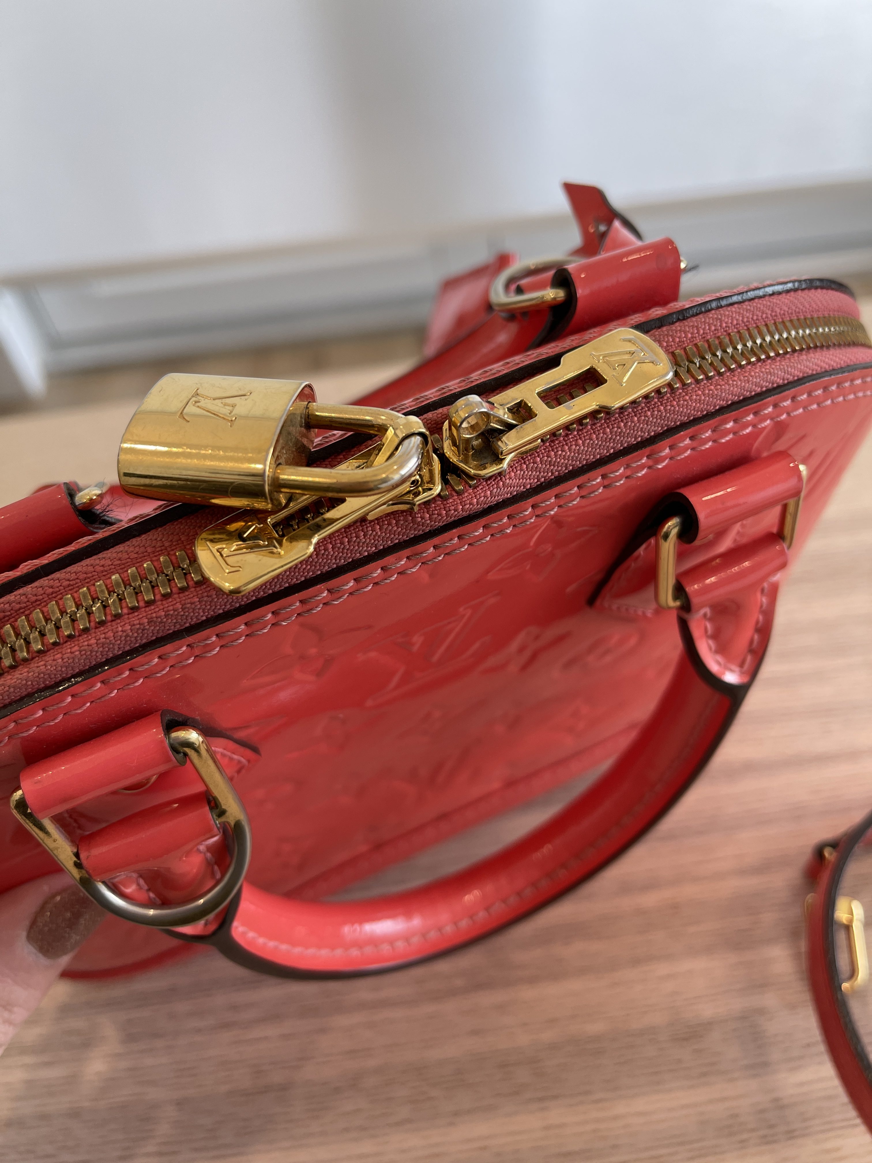 Sell Louis Vuitton Ostrich Alma PM Bag - Pink/Red