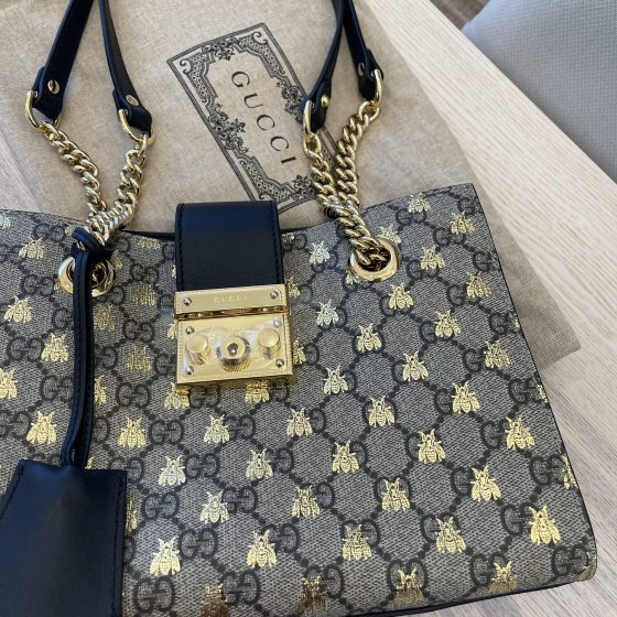 Gucci Gold GG Bees Padlock Small Shoulder Bag - Farfetch