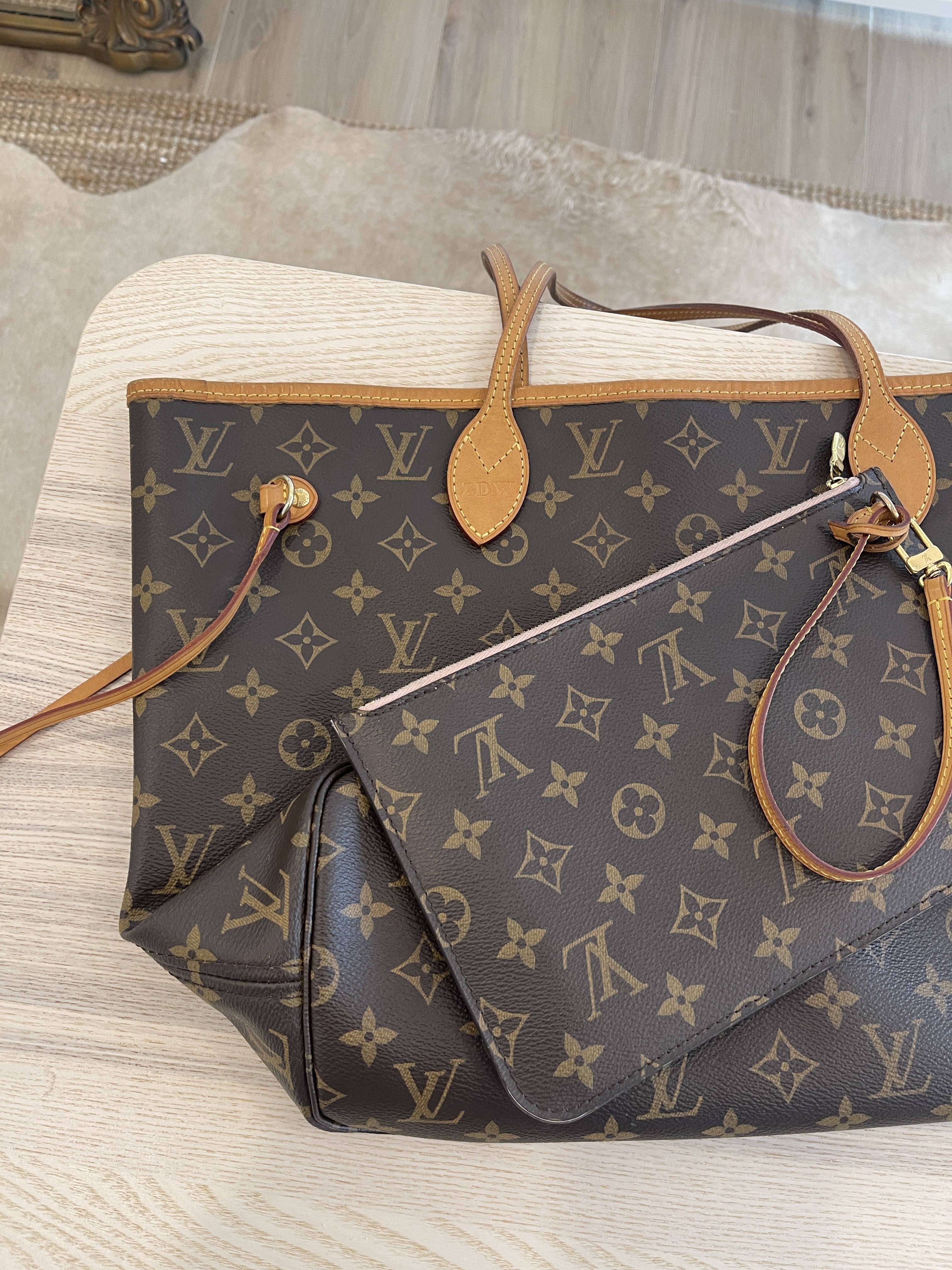 Louis Vuitton Rouge & Rose Ballerine Giant Monogram Canvas Neverfull MM, myGemma