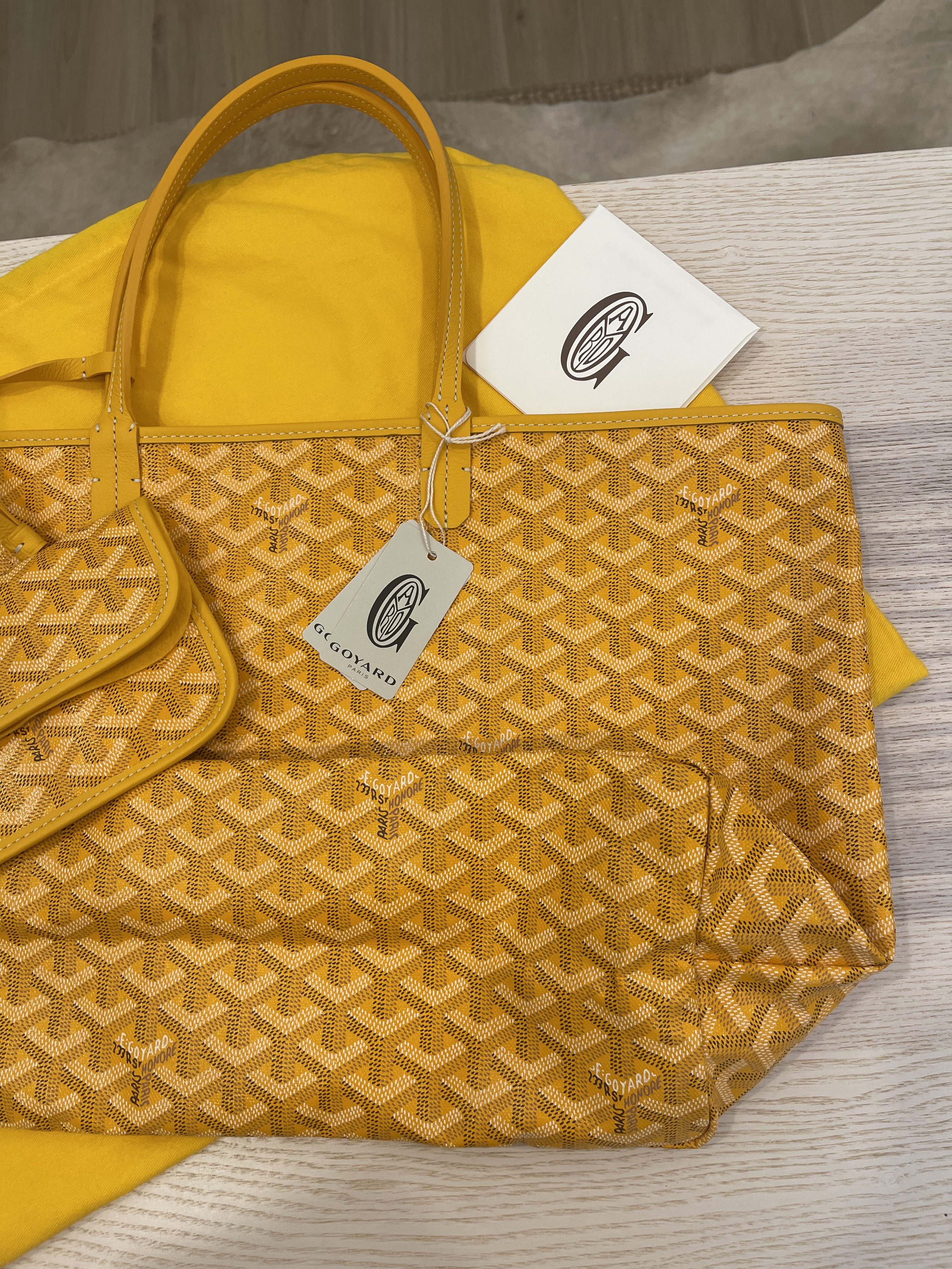 Goyard Goyardine Yellow Monte Carlo PM Clutch/Shoulder Bag – Madison Avenue  Couture