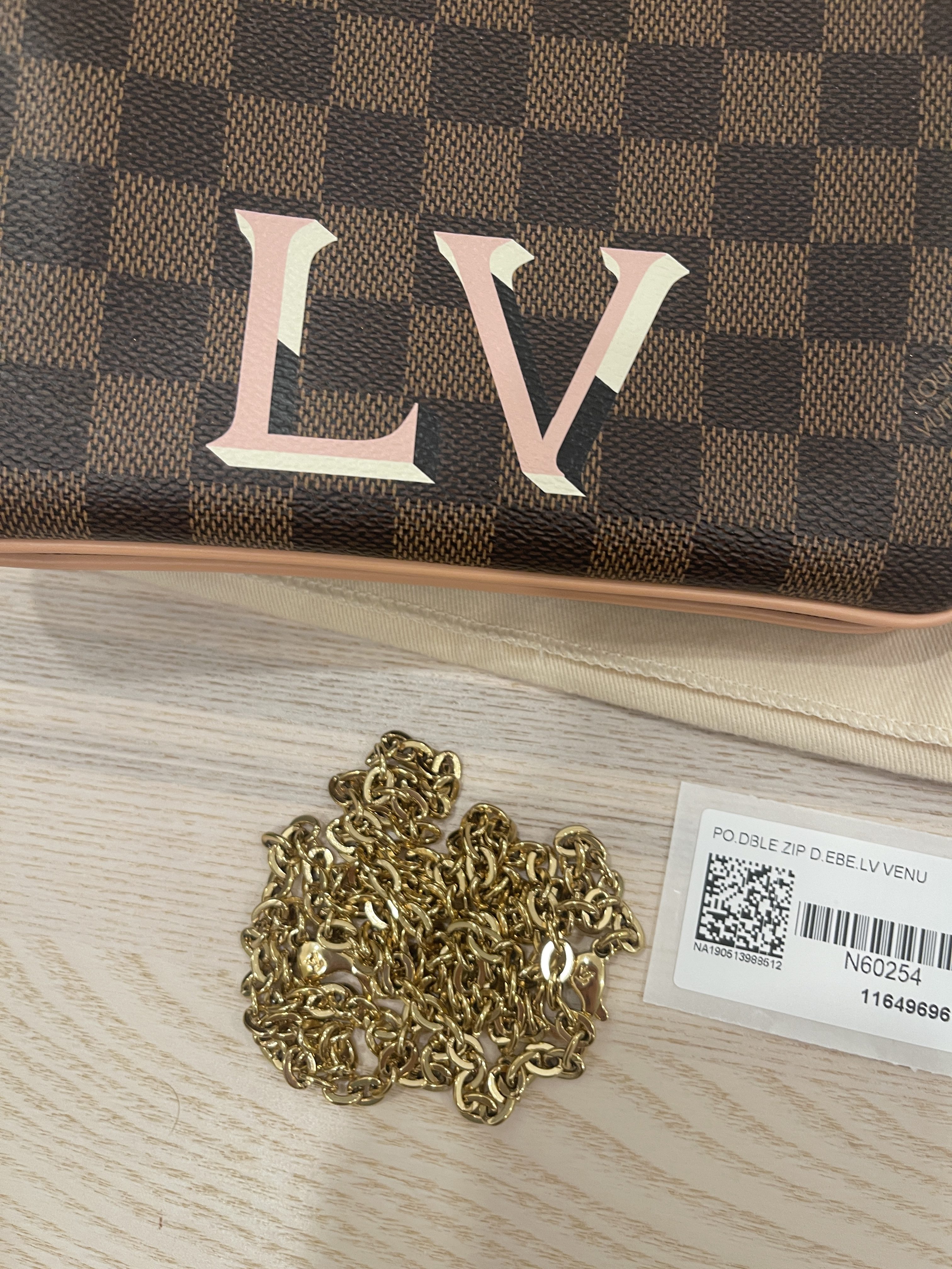 Shop Louis Vuitton DAMIER 2021-22FW Double zip pochette (N60460