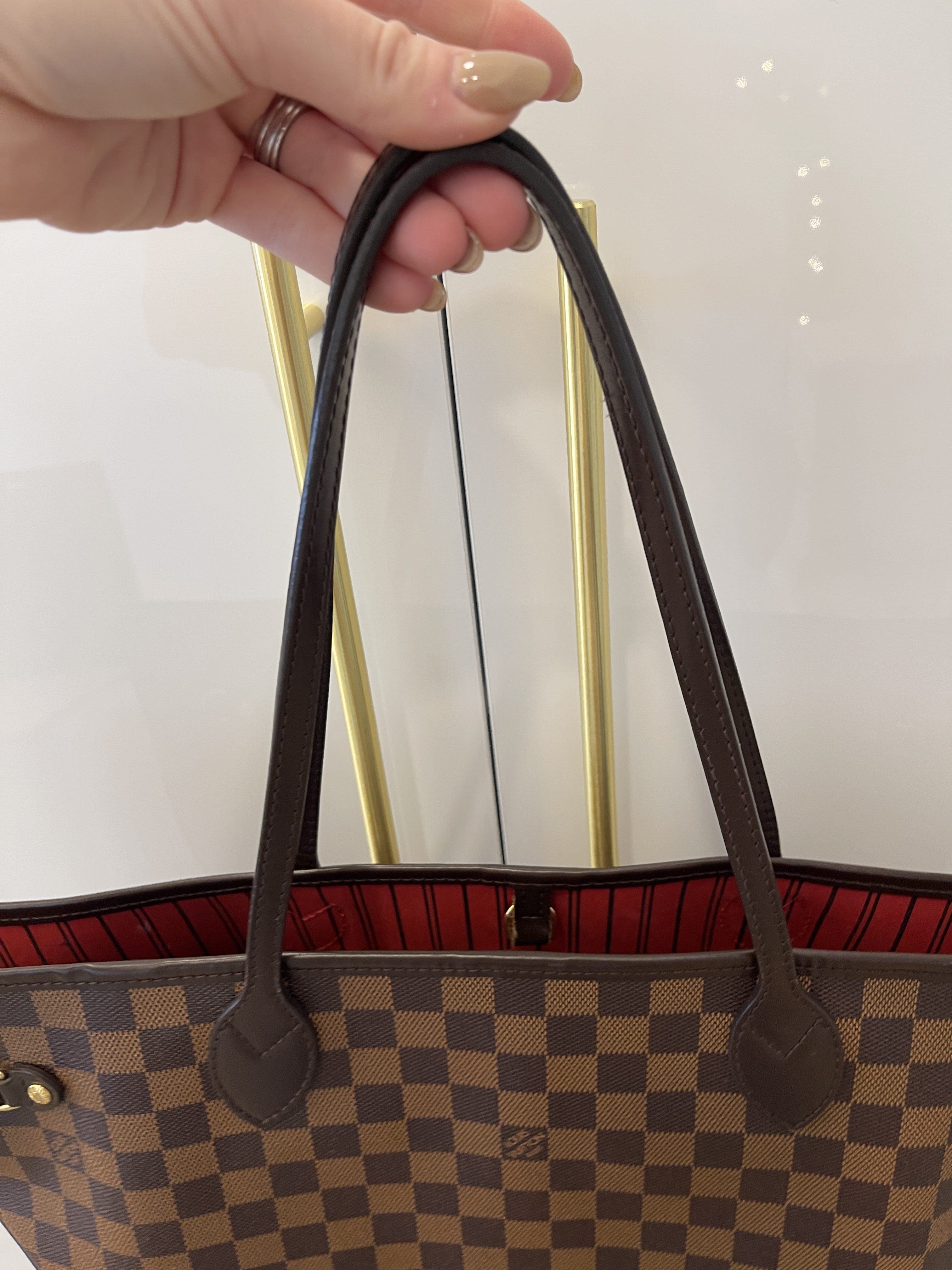 Louis Vuitton Neverfull MM Damier Ebene Tote Bag Retail: $2030