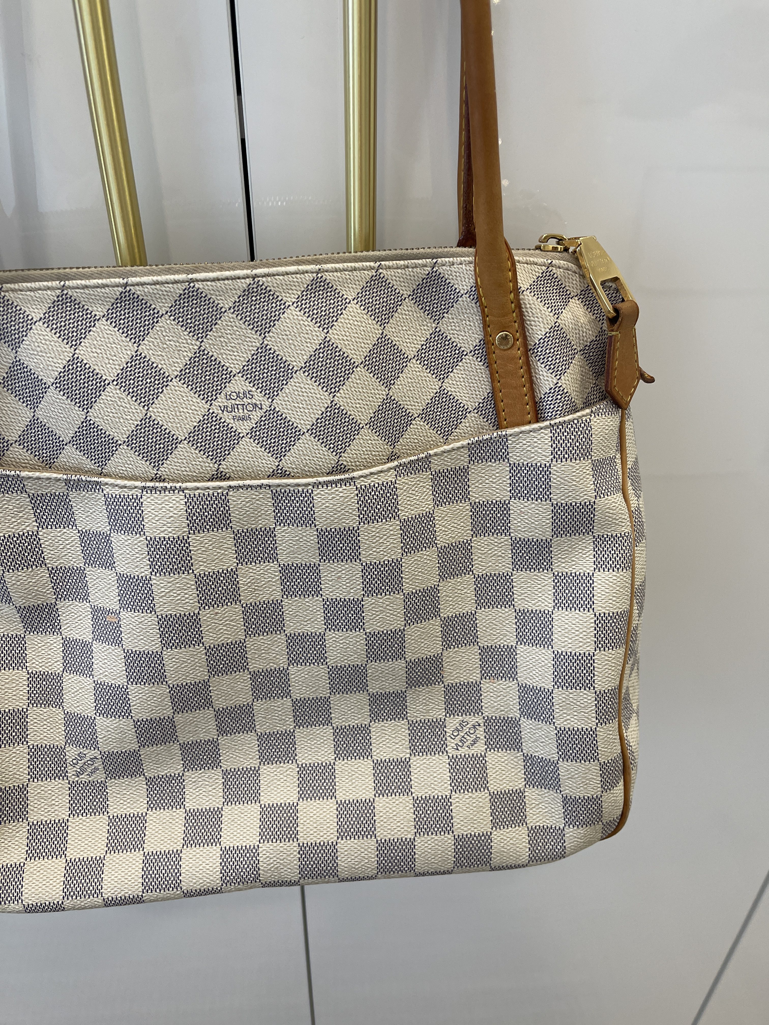 Louis Vuitton Damier Azur Figheri GM Tote Bag 858132