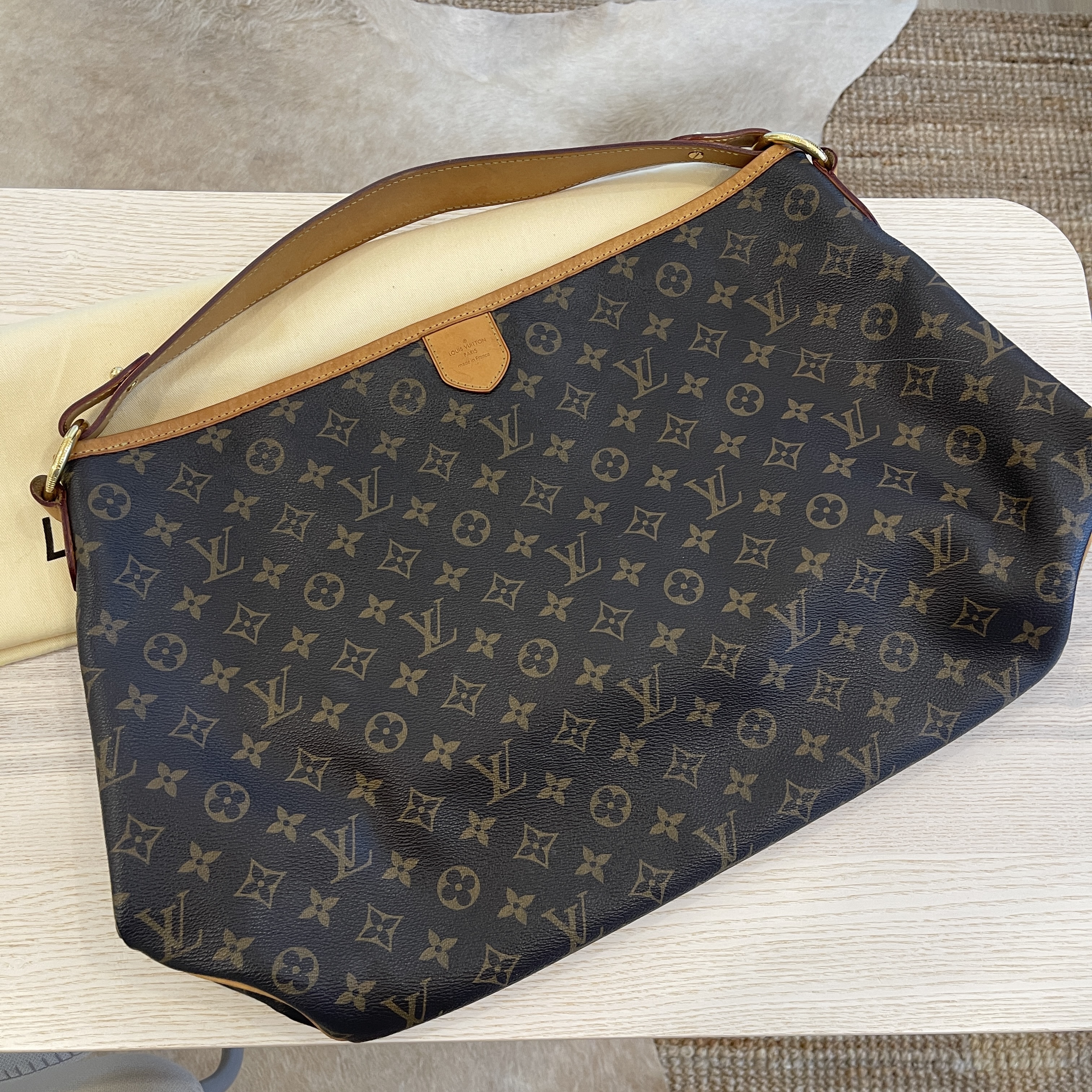 Louis Vuitton Monogram Canvas Delightful MM Shoulder Bag (SHF-59CtYo) –  LuxeDH