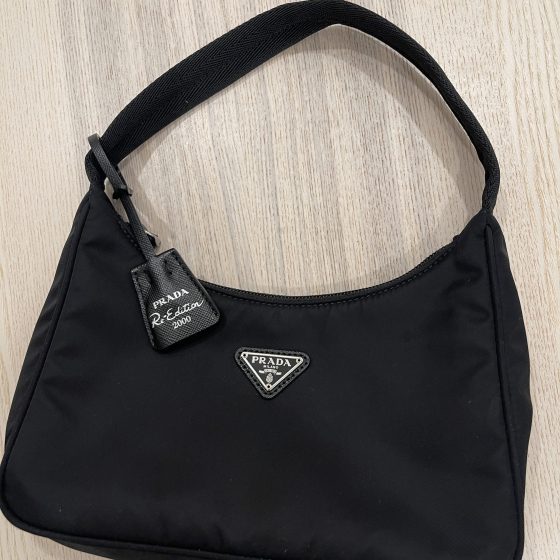 PRADA Tessuto Nylon Mini Re-Edition 2000 Bag Black 1177947