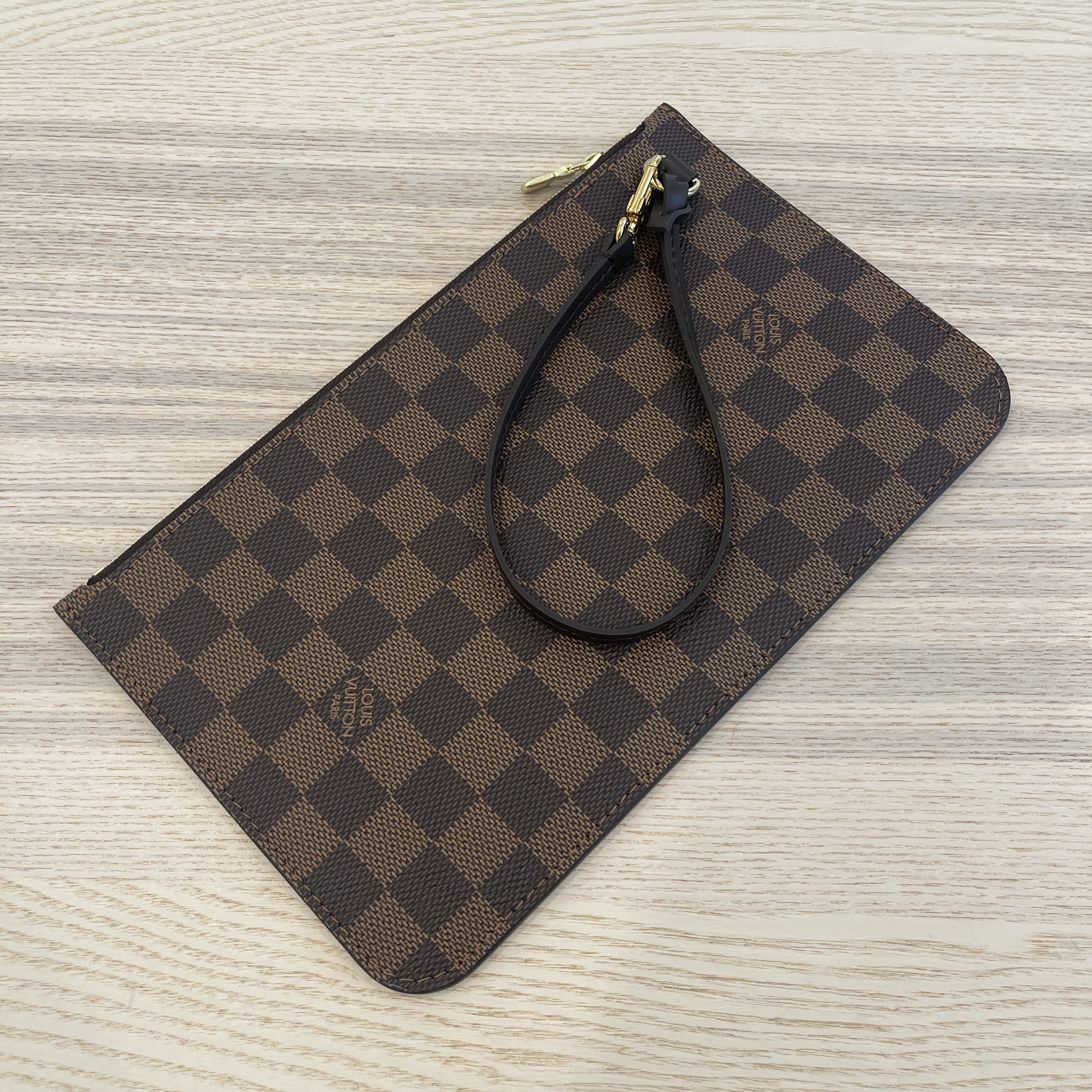 louis vuitton damier ebene neverfull mm gm pochette