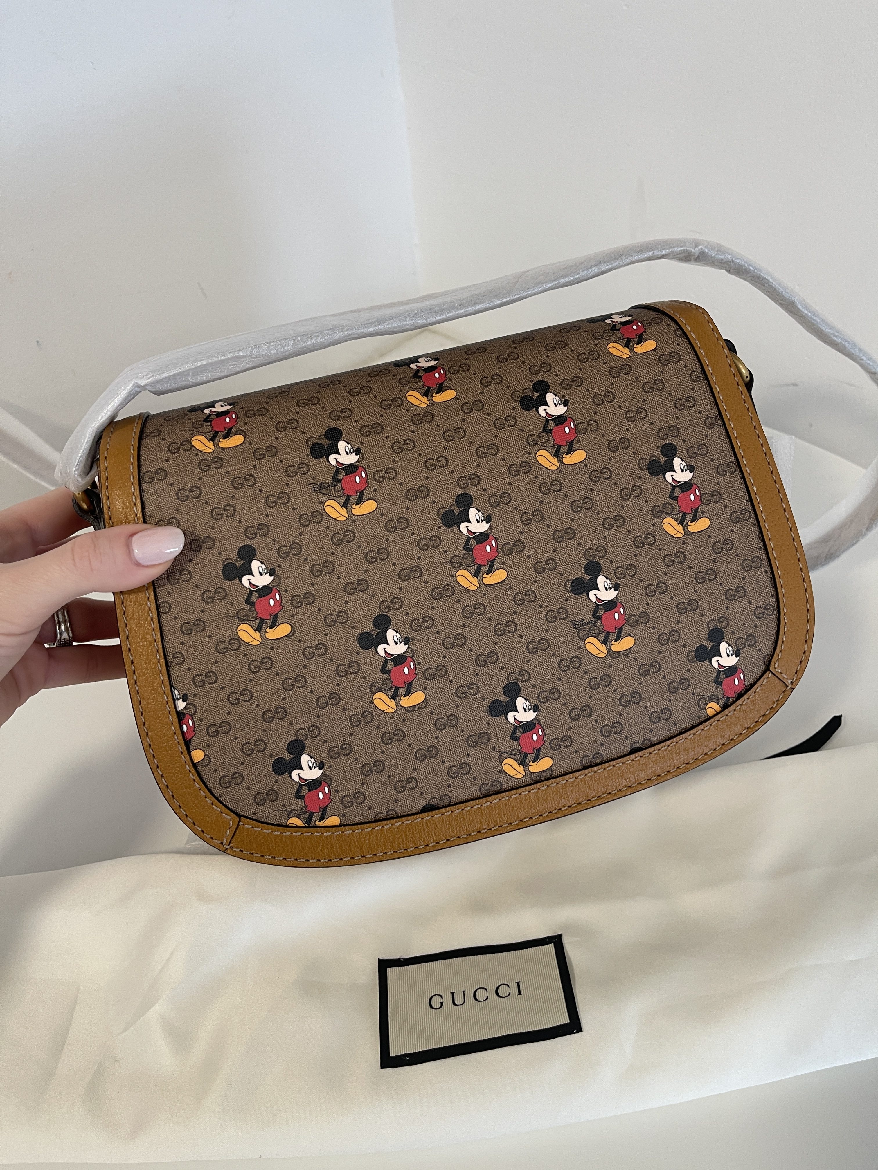 Auth Gucci Shoulder Bag Micro GG Disney Collaboration 602536 Shoulder Bag  Beige