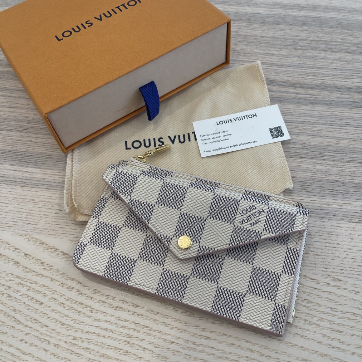 2020 NEW Louis Vuitton Damier PINK RECTO VERSO Key Coin Card