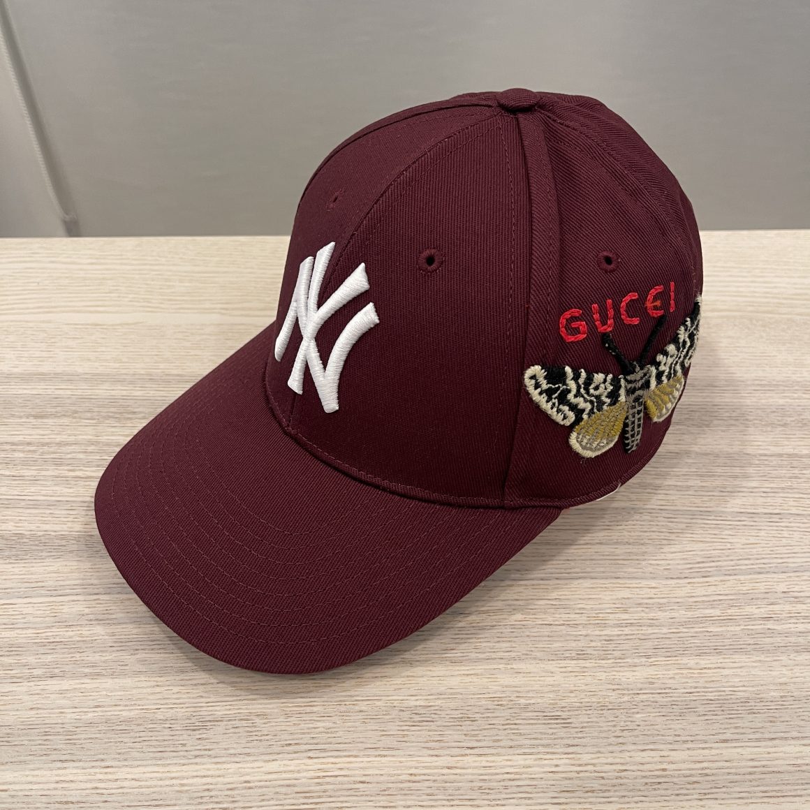GUCCI X MLB Velvet NY Yankees Baseball Hat 57-61 Pink 862921