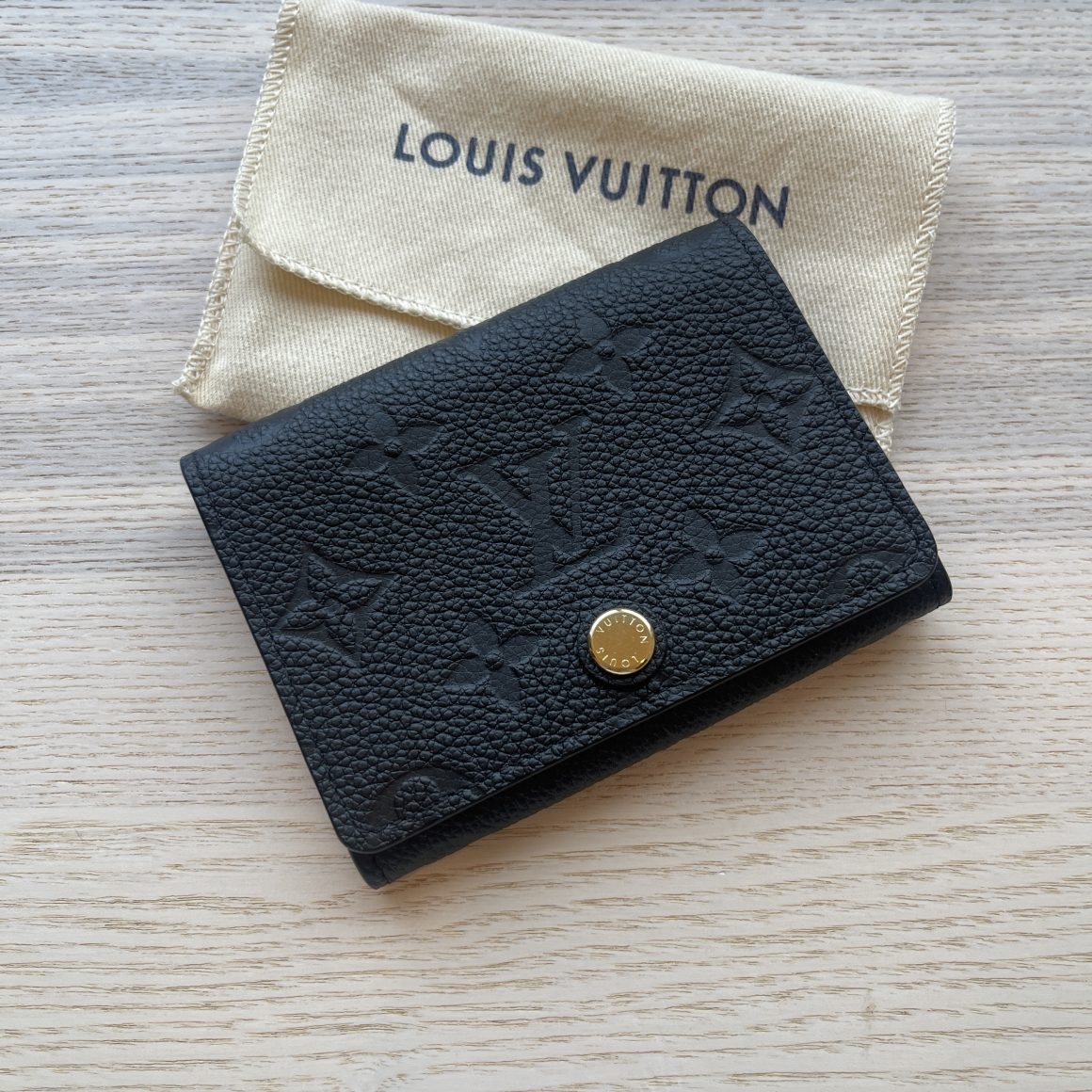 LOUIS VUITTON Empreinte Business Card Holder Black 1262747