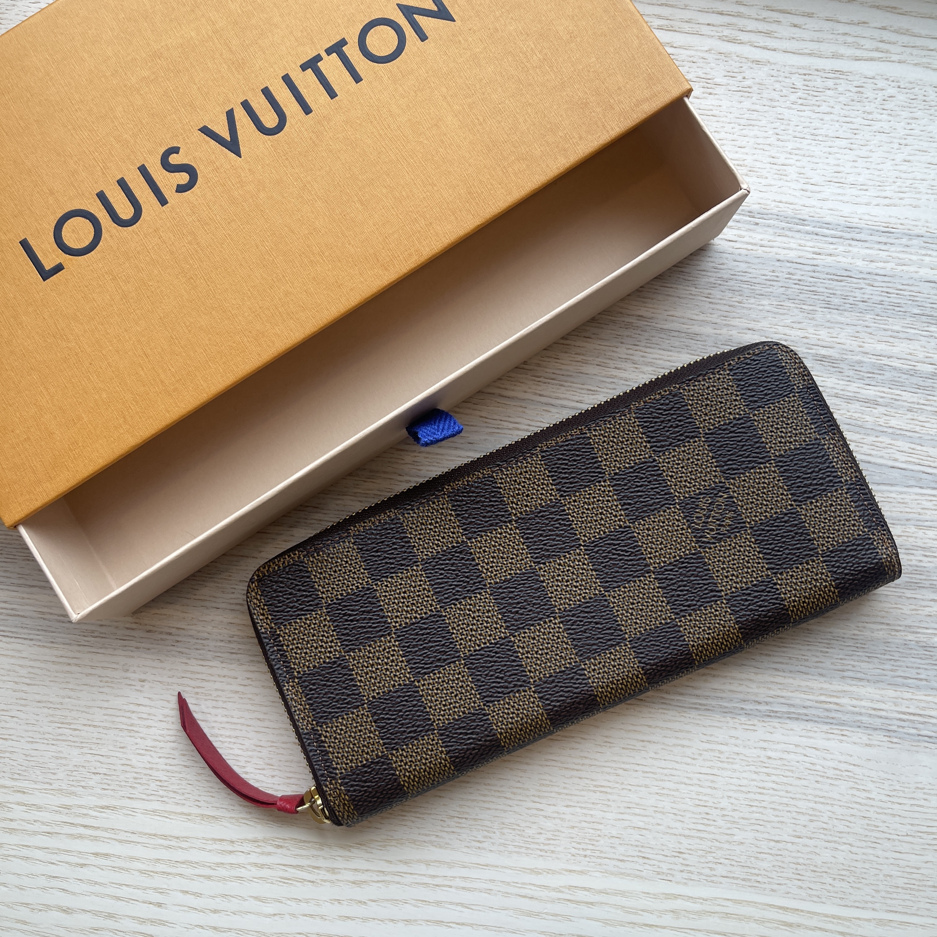 Louis Vuitton Wallet Clemence Damier Ebene