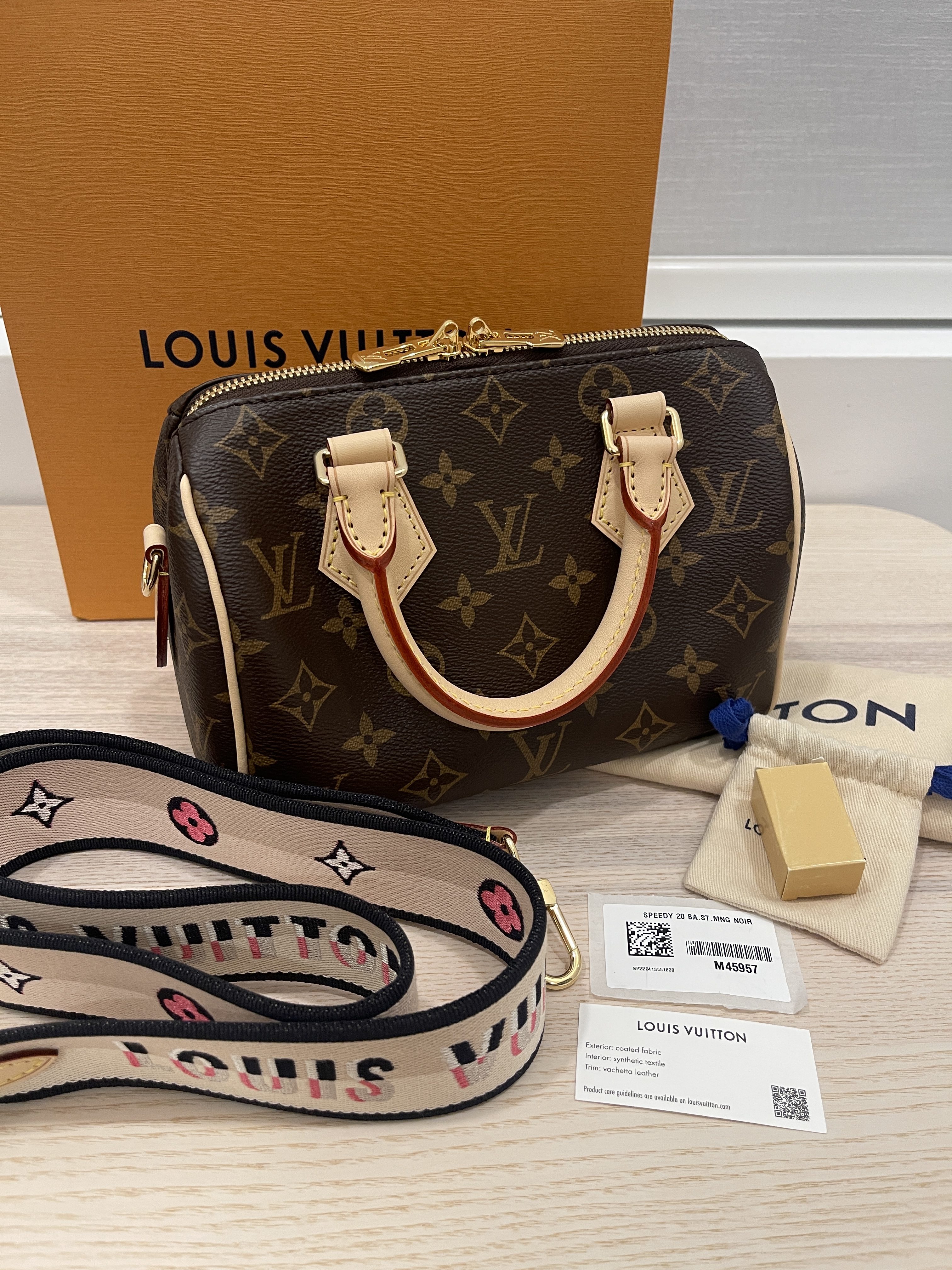Louis Vuitton Louis Vuitton Brown LV Logo Dust bag for Small Bags