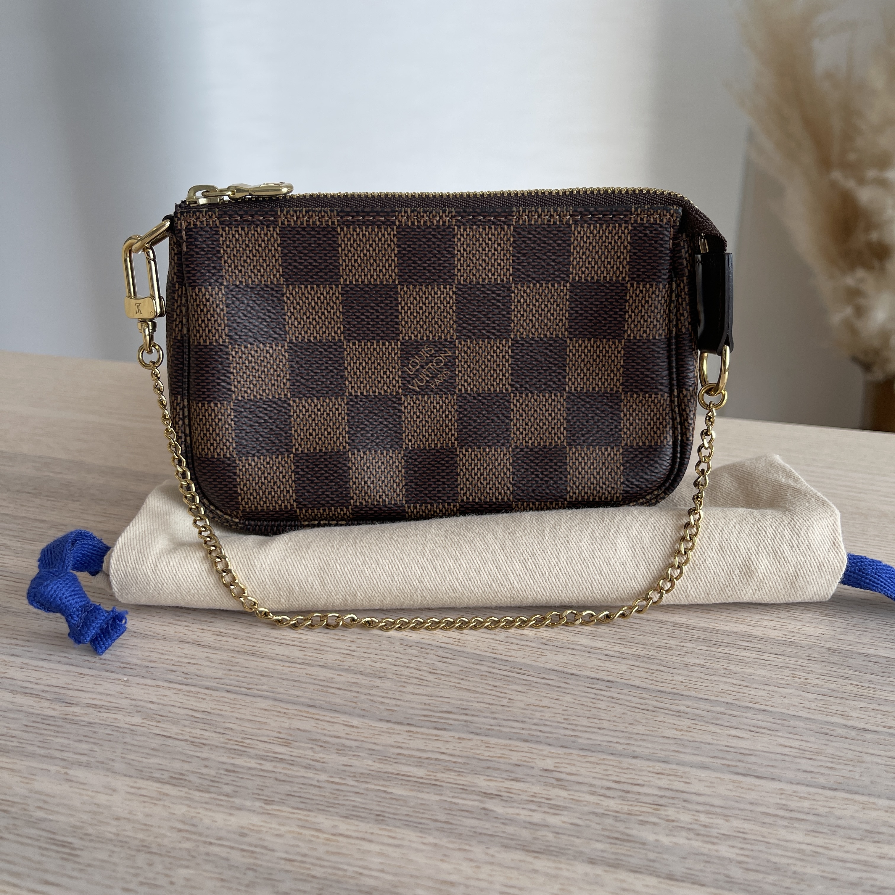 Bags  Louis Vuitton Mini Pochette Damier Ebene Authentic