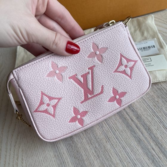 Louis Vuitton Pink Monogram Giant Empreinte Broderies Mini Pochette Ac –  Vault 55
