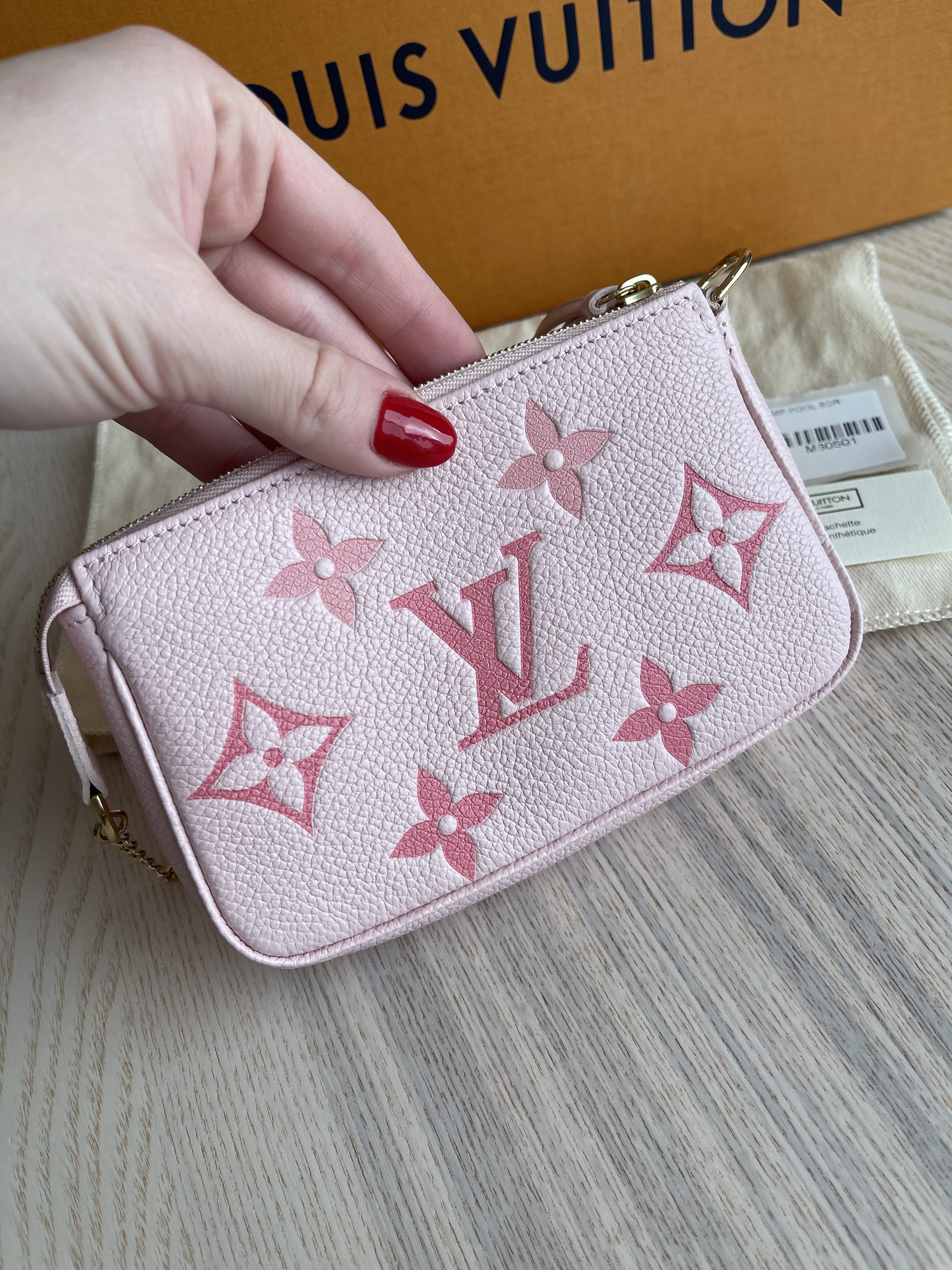 Louis Vuitton Pochette Accessoires By The Pool Monogram Empreinte Giant Mini  Pink 874291