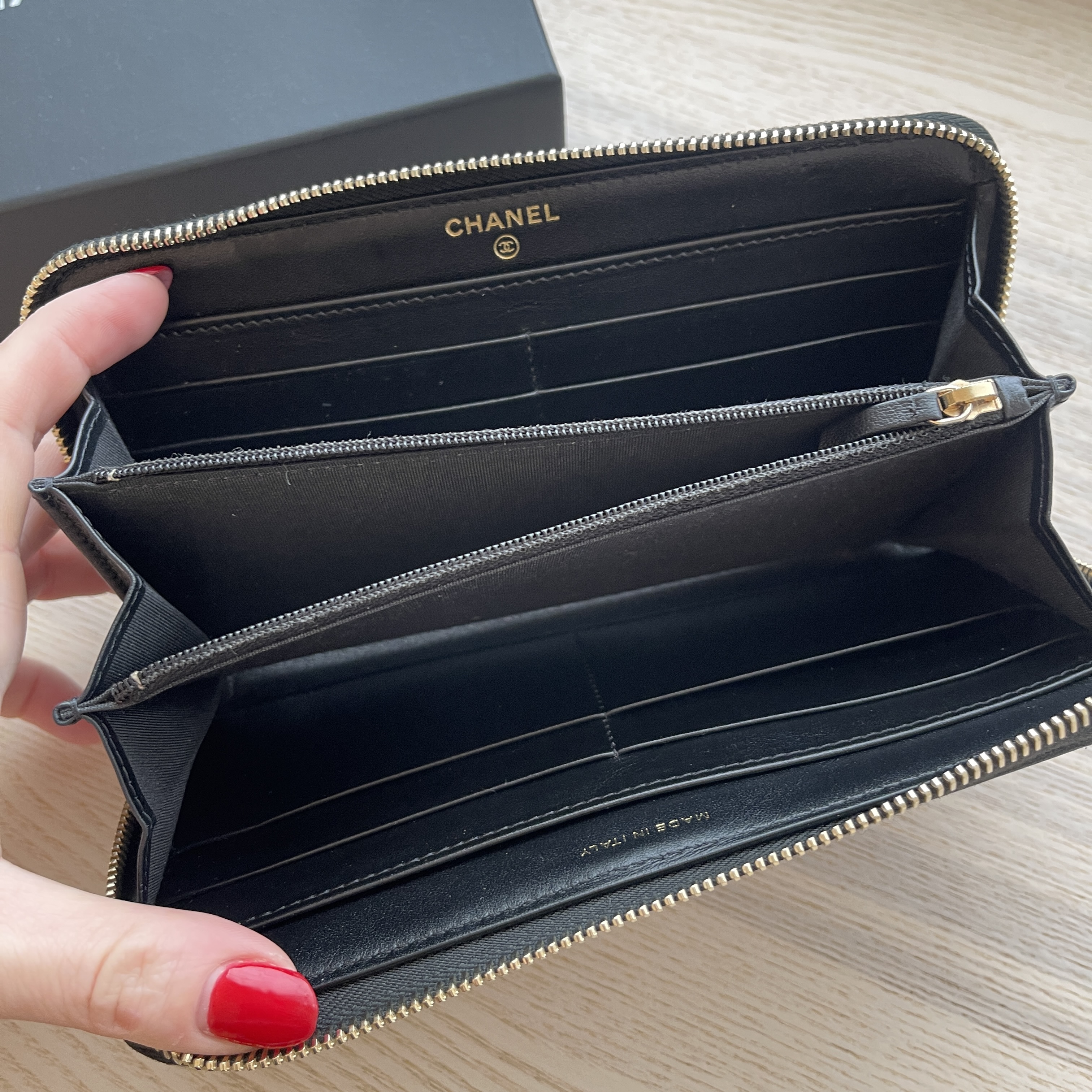 Chanel Classic Lambskin Long Zipper Wallet