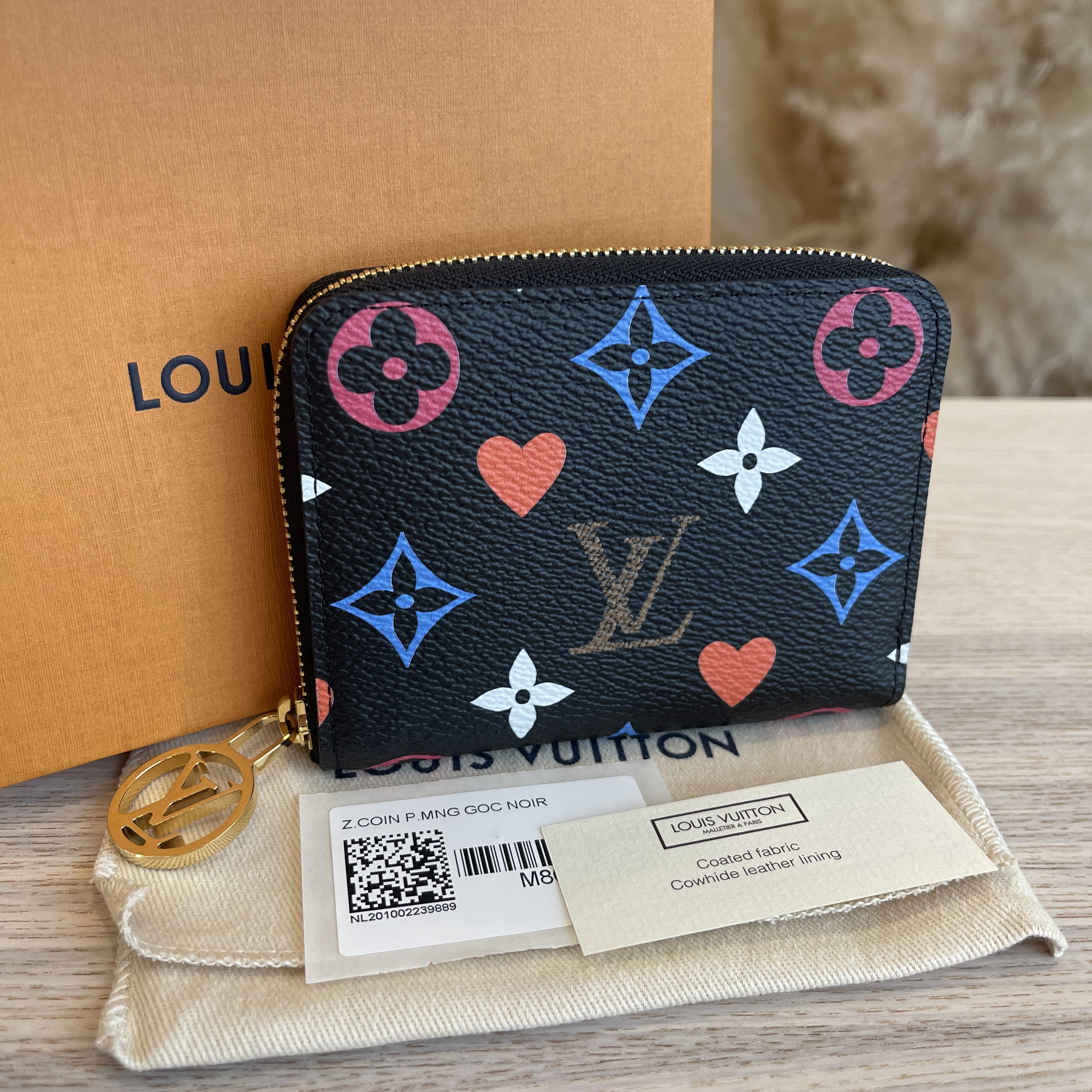 Louis Vuitton Black Monogram Game On Zippy Coin Purse Cloth ref