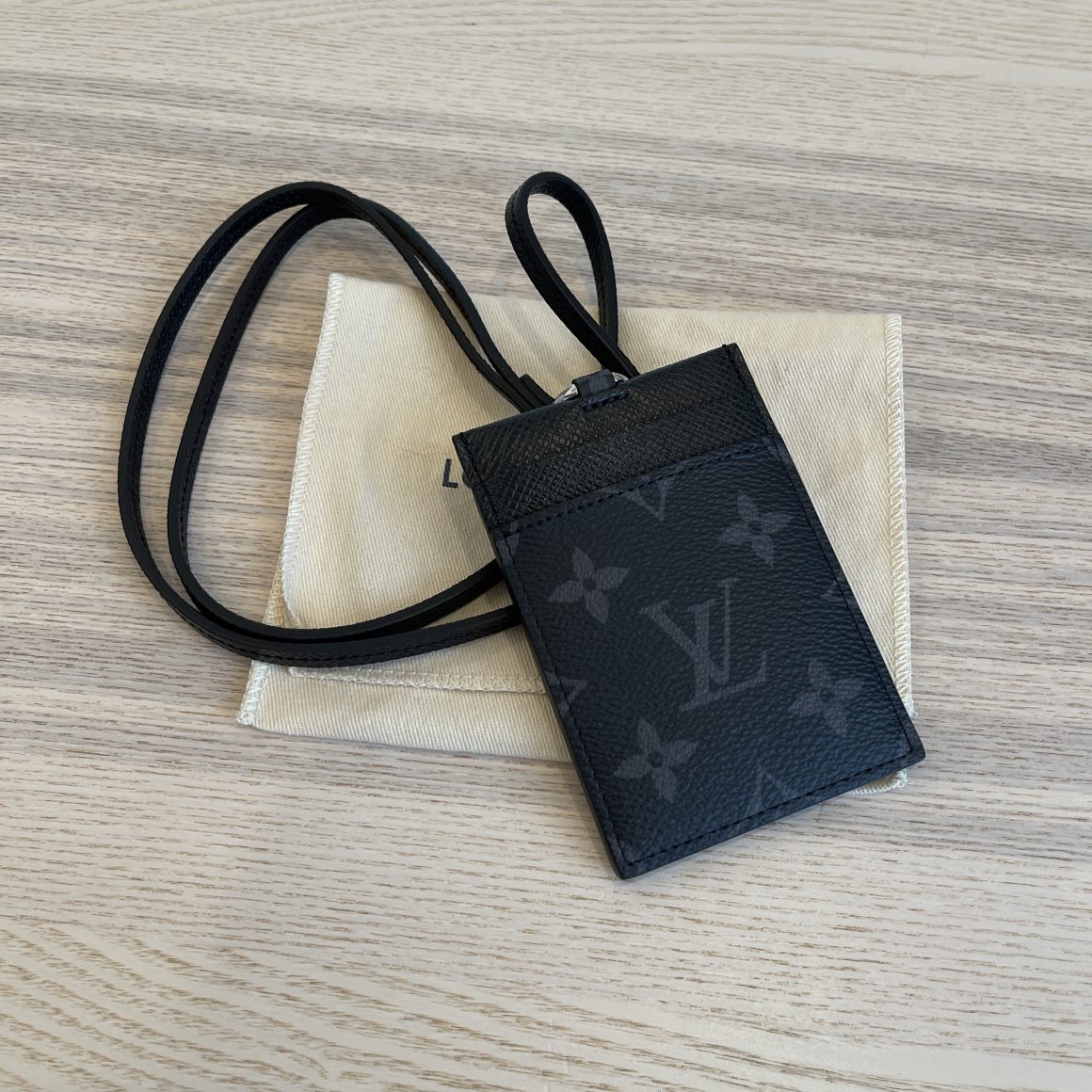 Louis Vuitton Monogram Eclipse Grey Canvas Bag Charm / Key Holder