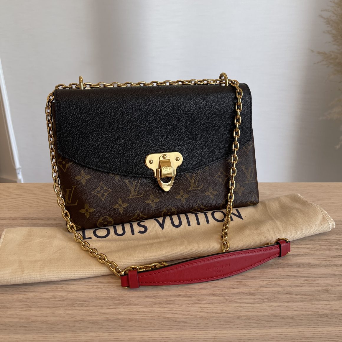 Saint placide leather handbag Louis Vuitton Black in Leather - 13922499