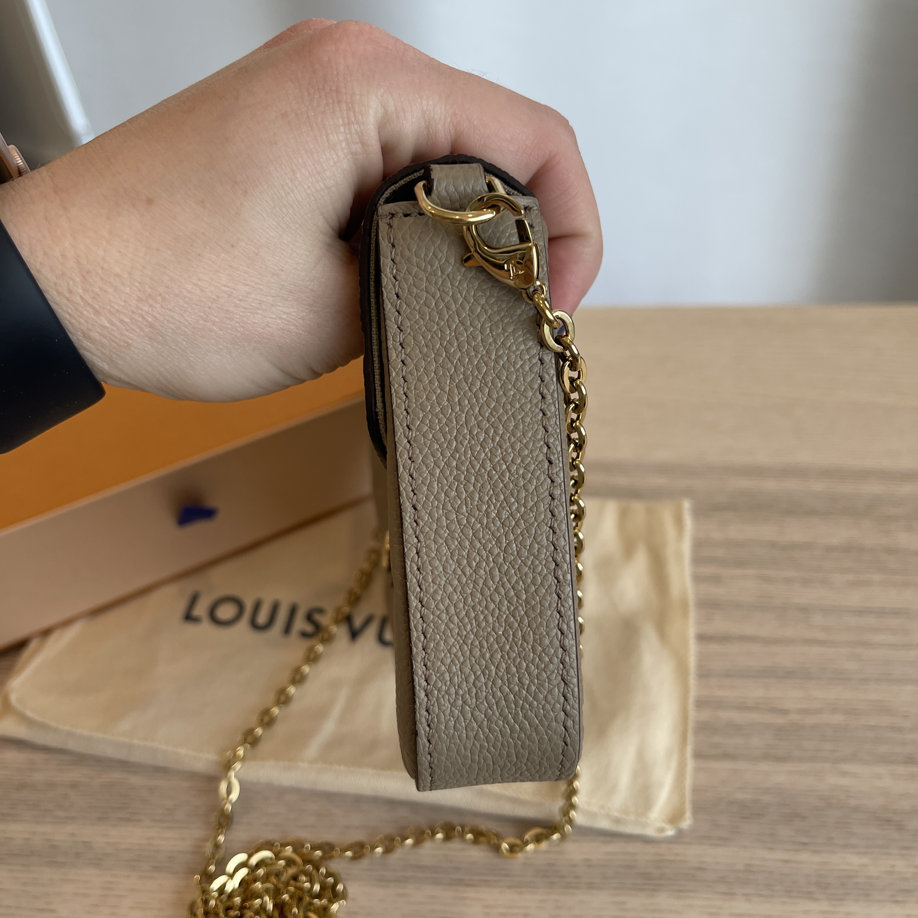Louis Vuitton Monogram Pochette Felicie Chain Wallet