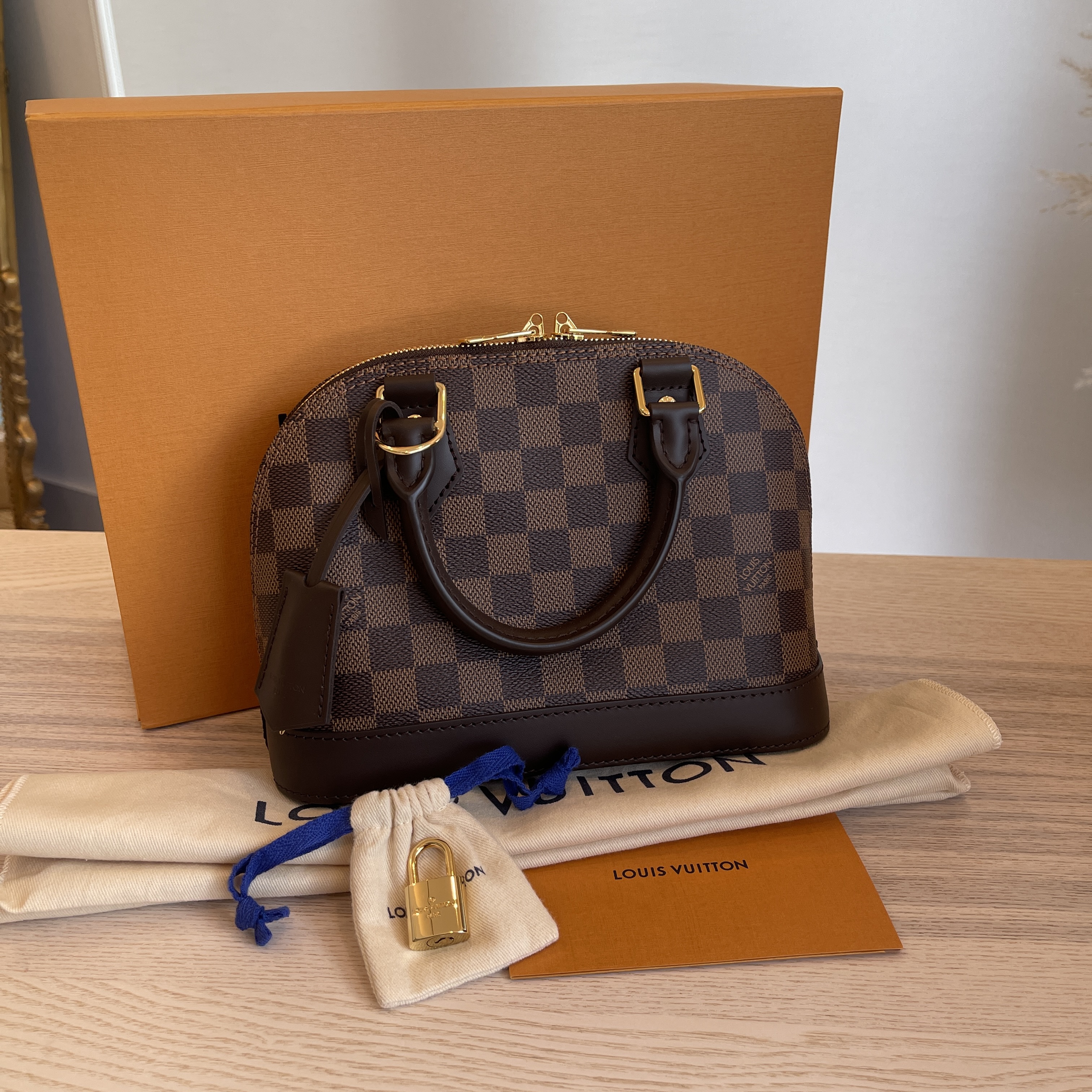 Louis Vuitton, Bags, Louis Vuitton Alma Pm Damier Ebene New Condition