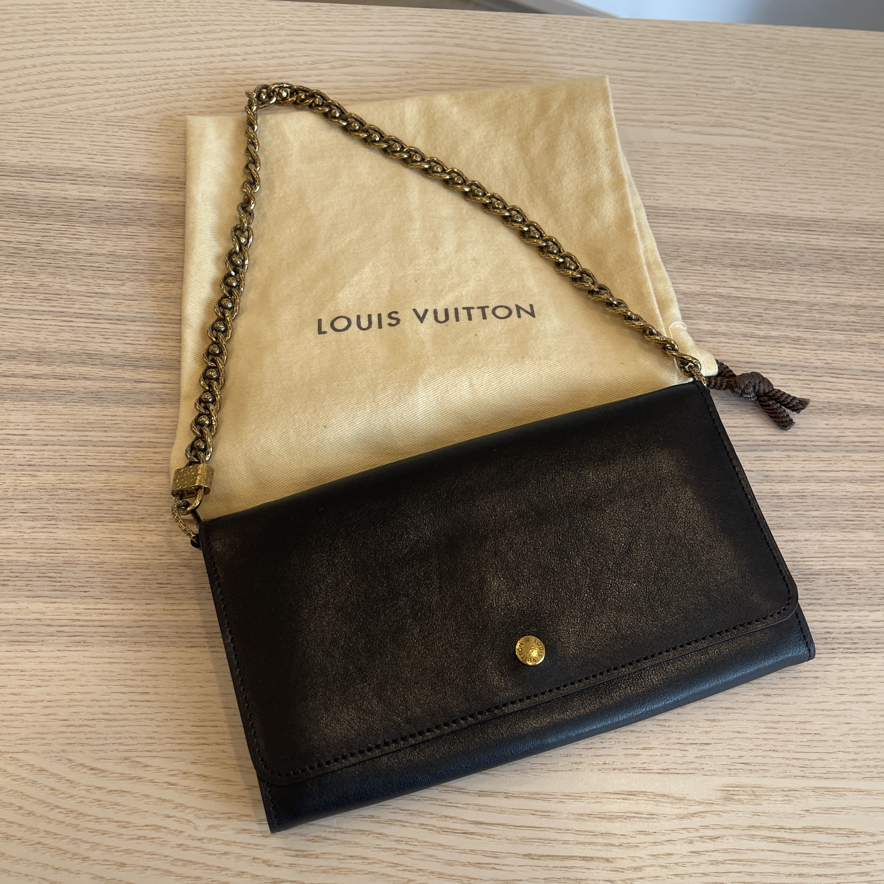 Louis Vuitton Sarah Cuir Boudoir Chain Wallet Rose