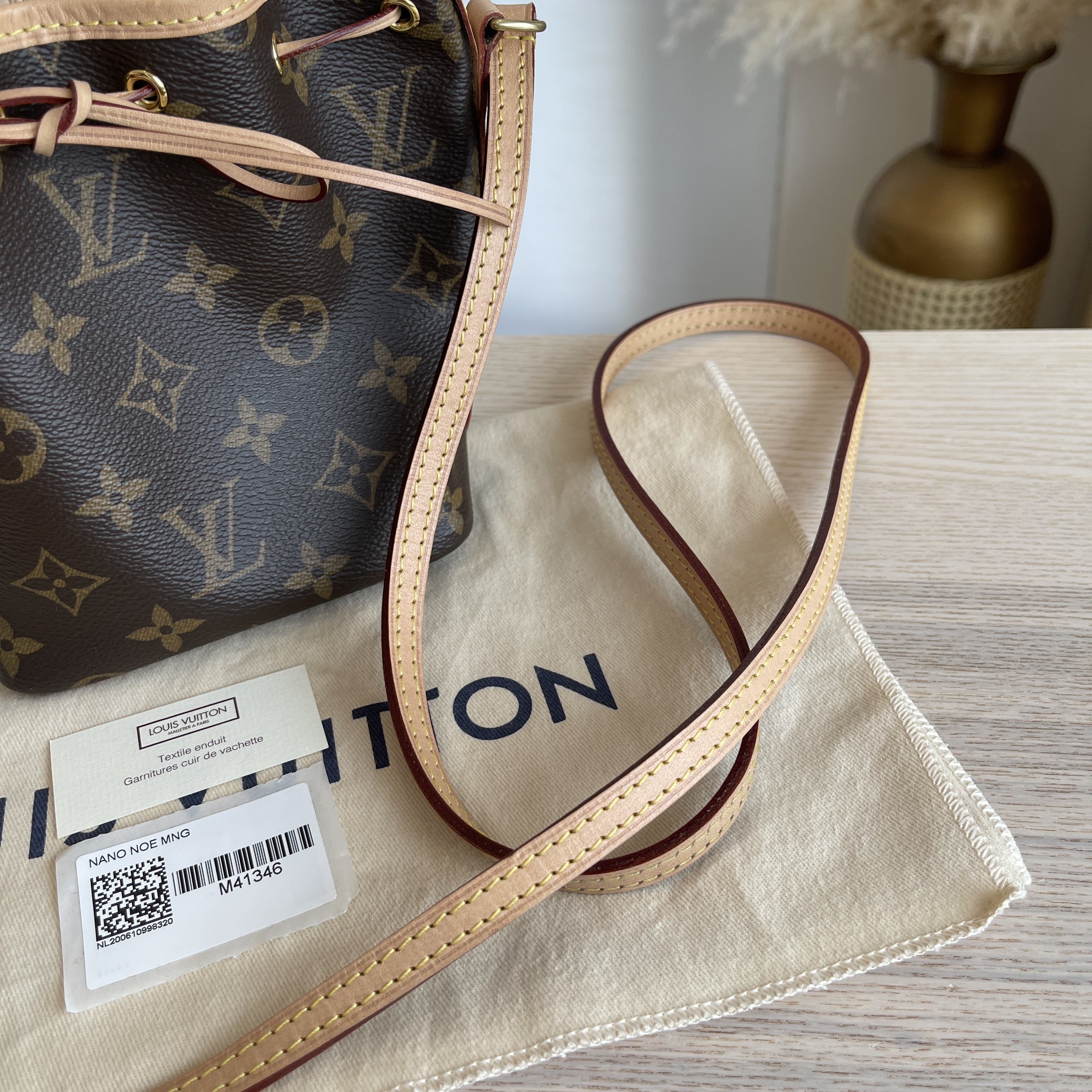 Replica Louis Vuitton M41346 Nano Noe Shoulder Bag Monogram Canvas For Sale