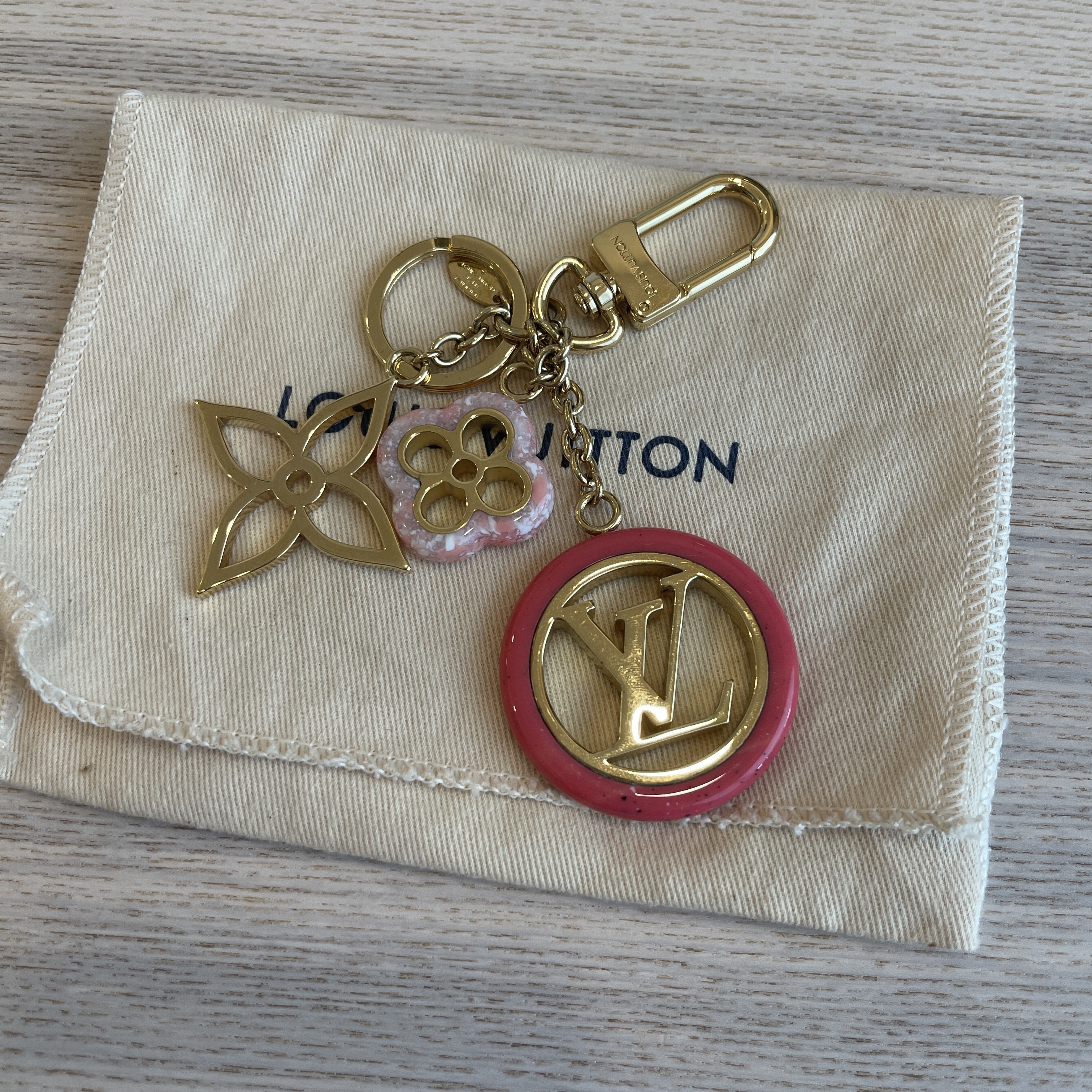 LOUIS VUITTON Colorline Bag Charm Key Holder 1297954