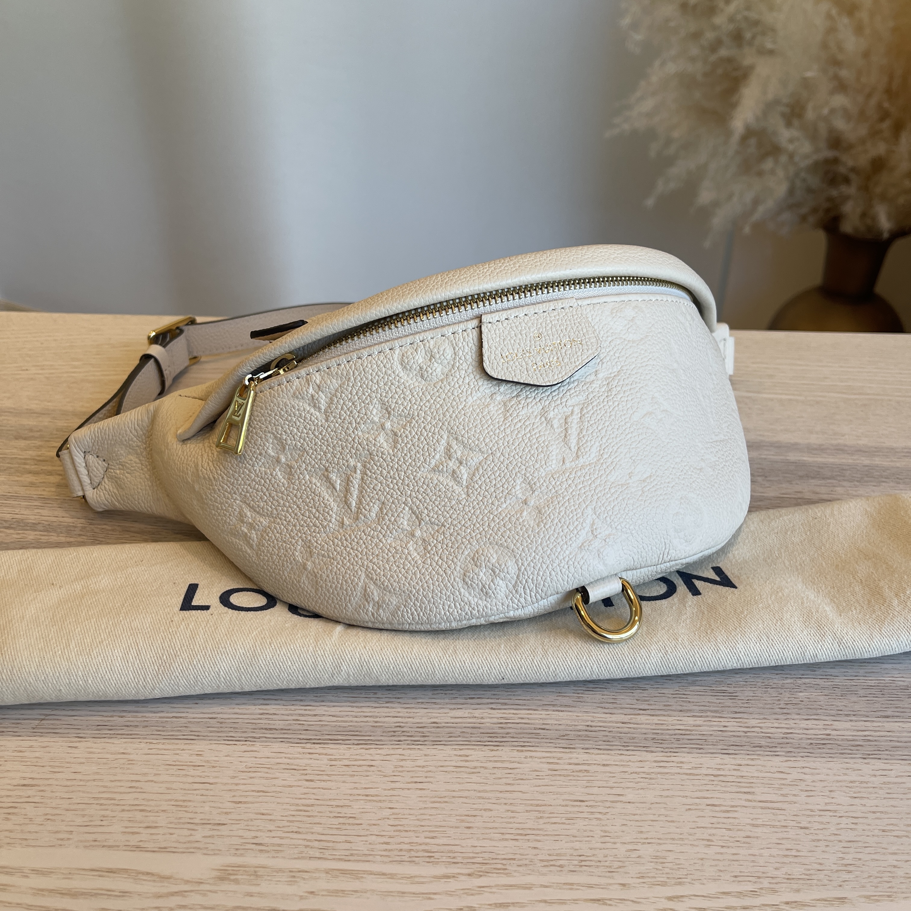 Louis Vuitton Bumbag Monogram Empreinte Creme In Grained Leather With  Gold-tone