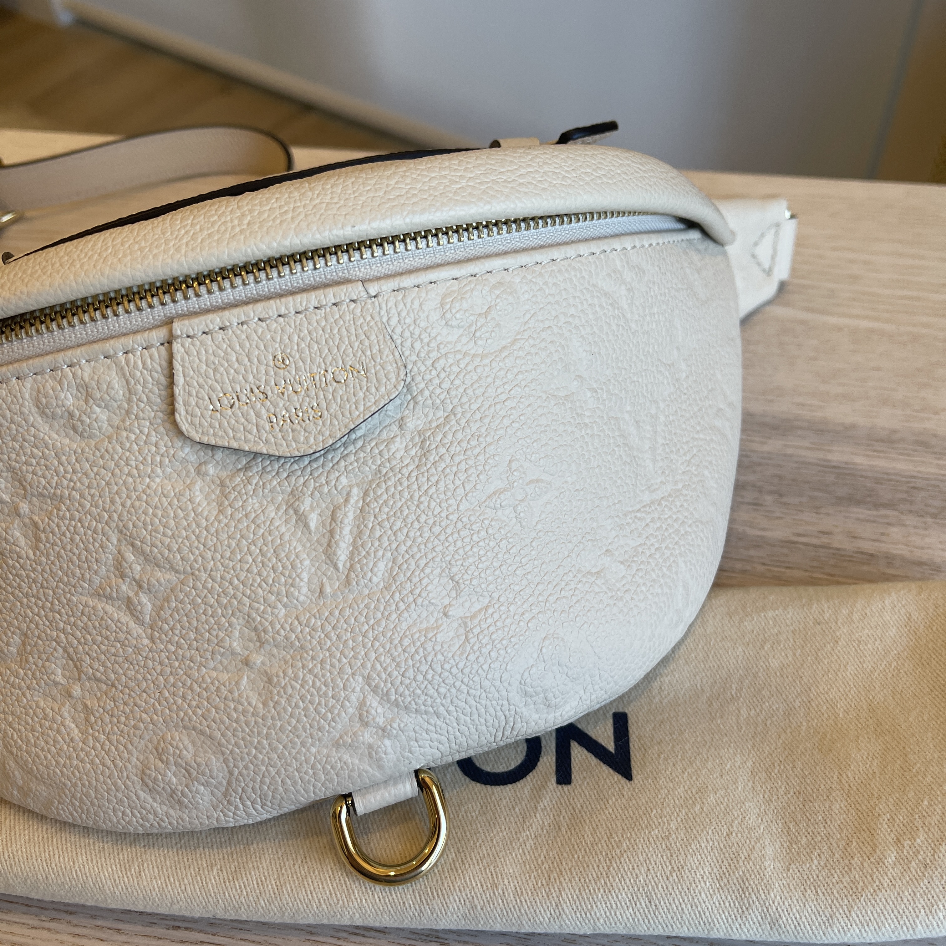 Louis Vuitton Empreinte Bumbag in Cream/White Leather
