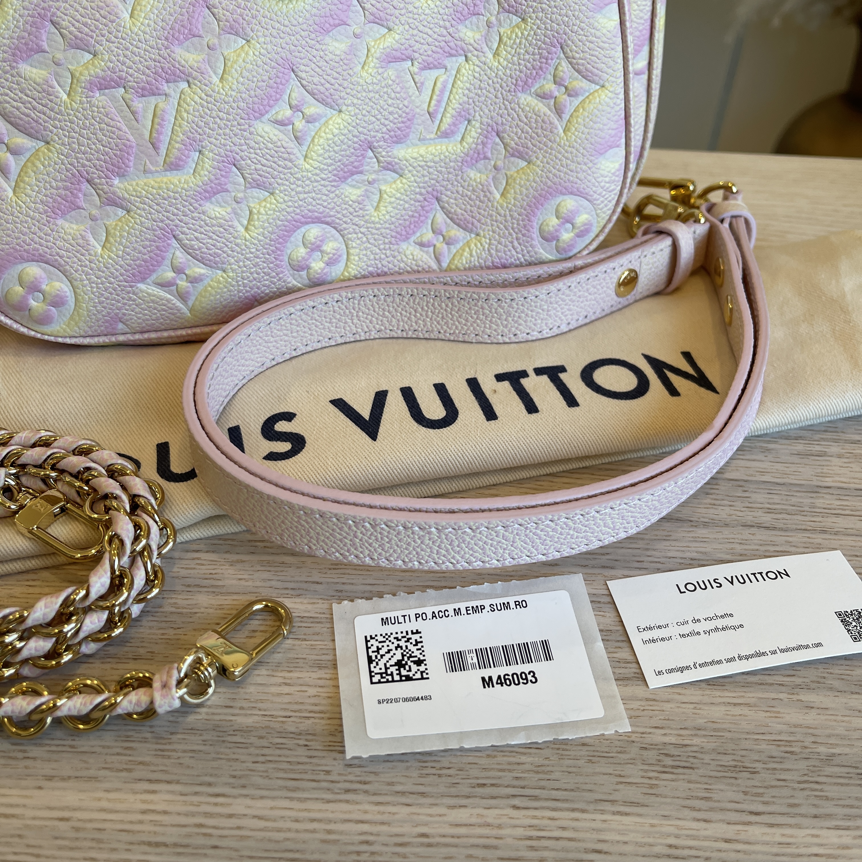Louis Vuitton Multi Pochette Accessoires Stardust Monogram Empreinte  Leather Pink 2296031