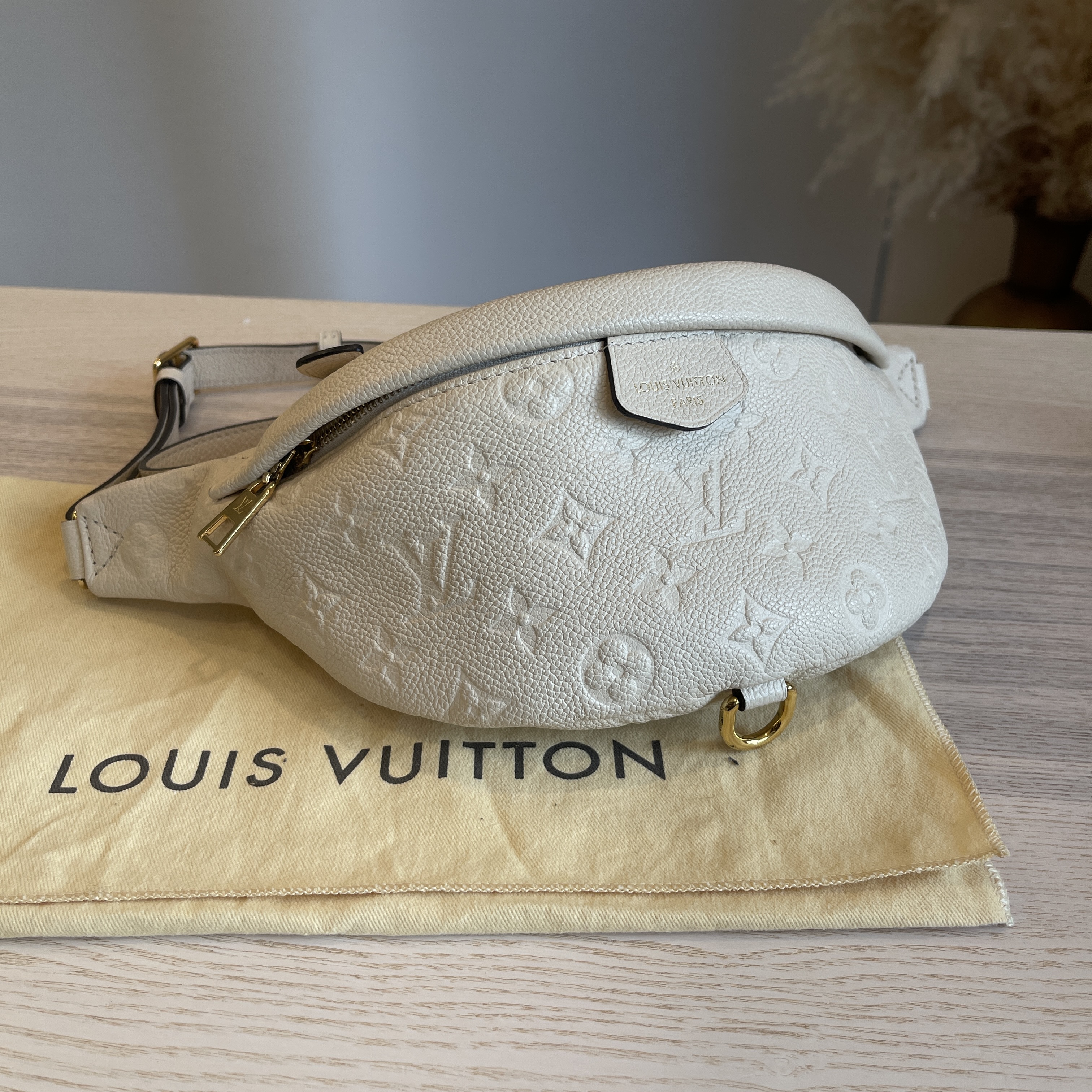 Louis Vuitton Monogram Empreinte Bumbag white