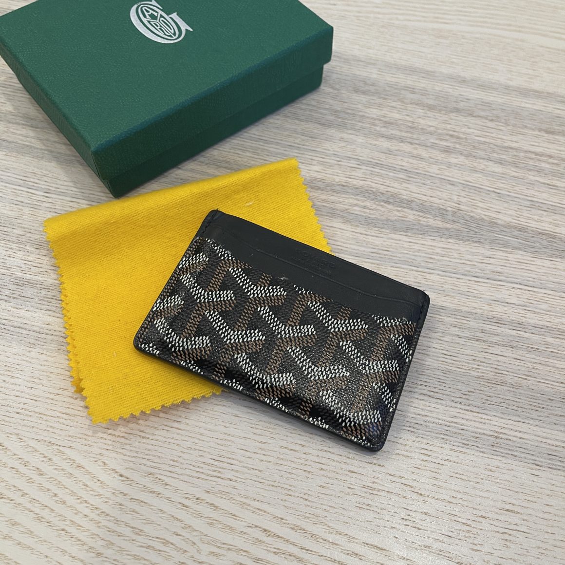 Goyard Goyardine Saint Sulpice Card Holder Black