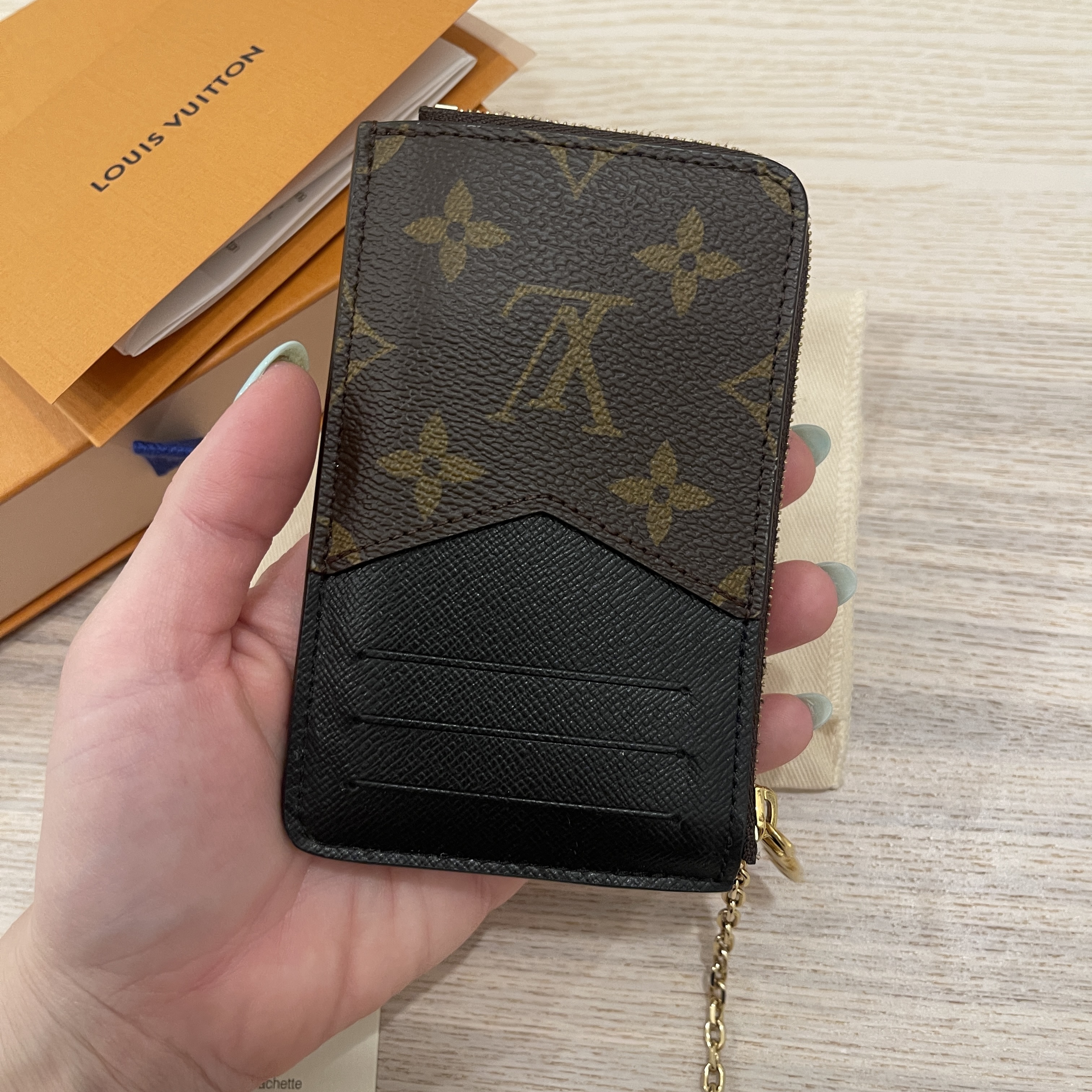 Louis Vuitton Card Holder recto new Brown Leather ref.212516 - Joli Closet