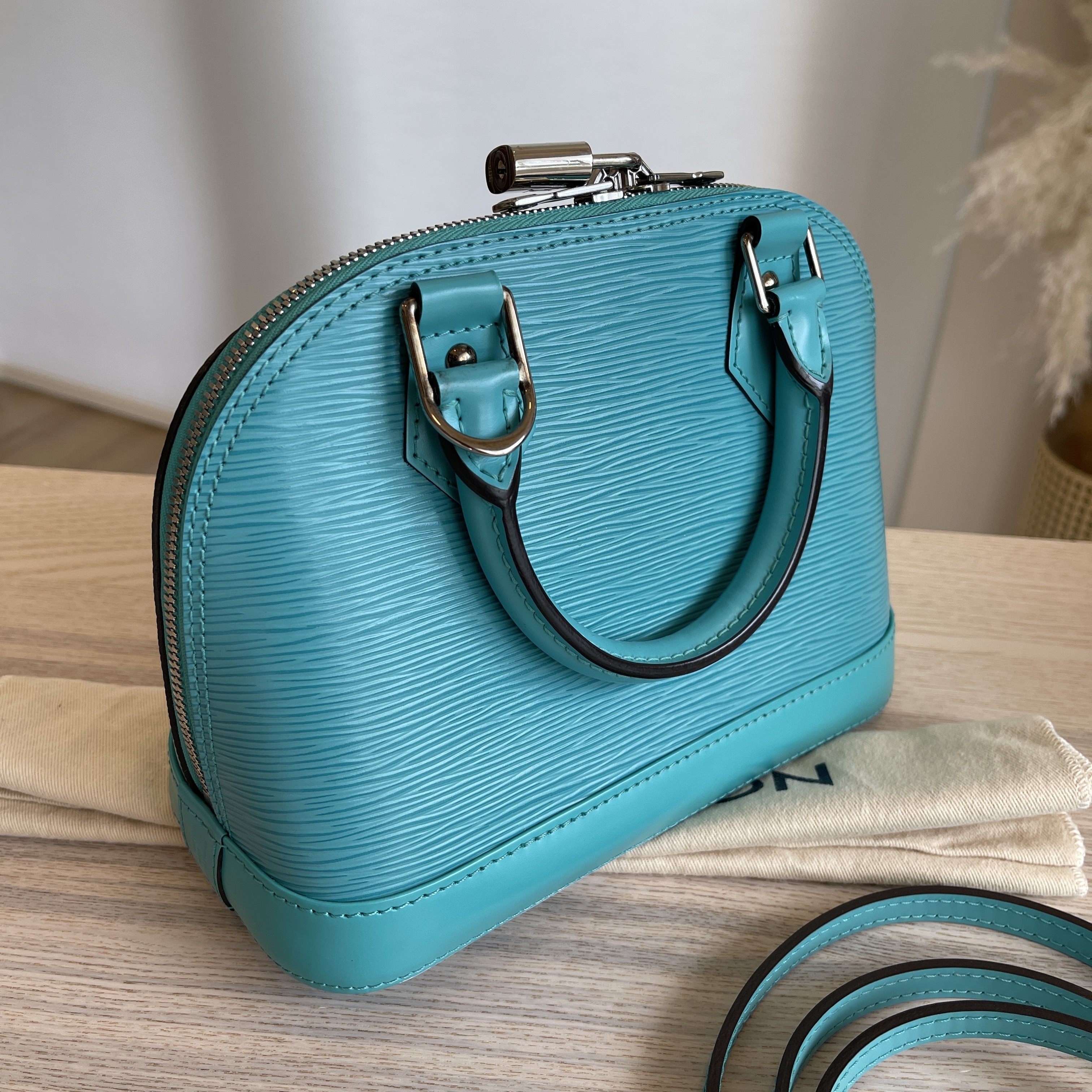 Louis Vuitton Alma BB in Turquoise Epi Leather - SOLD