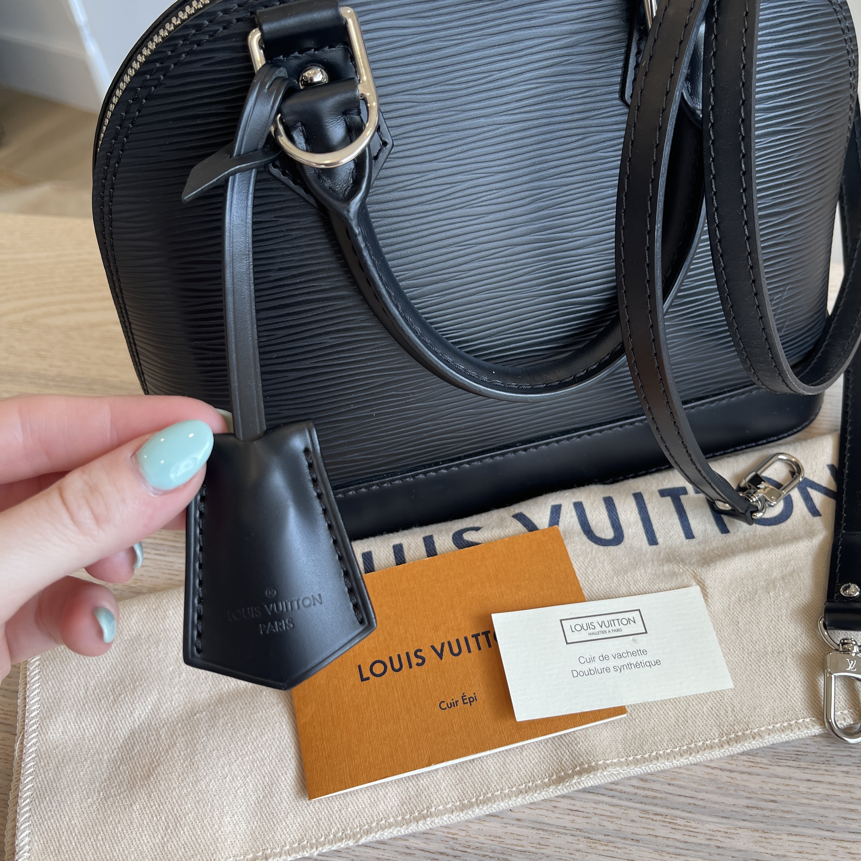 Louis Vuitton Alma BB Citron Epi Leather Handbag CBECRSA 144010019306 – Max  Pawn