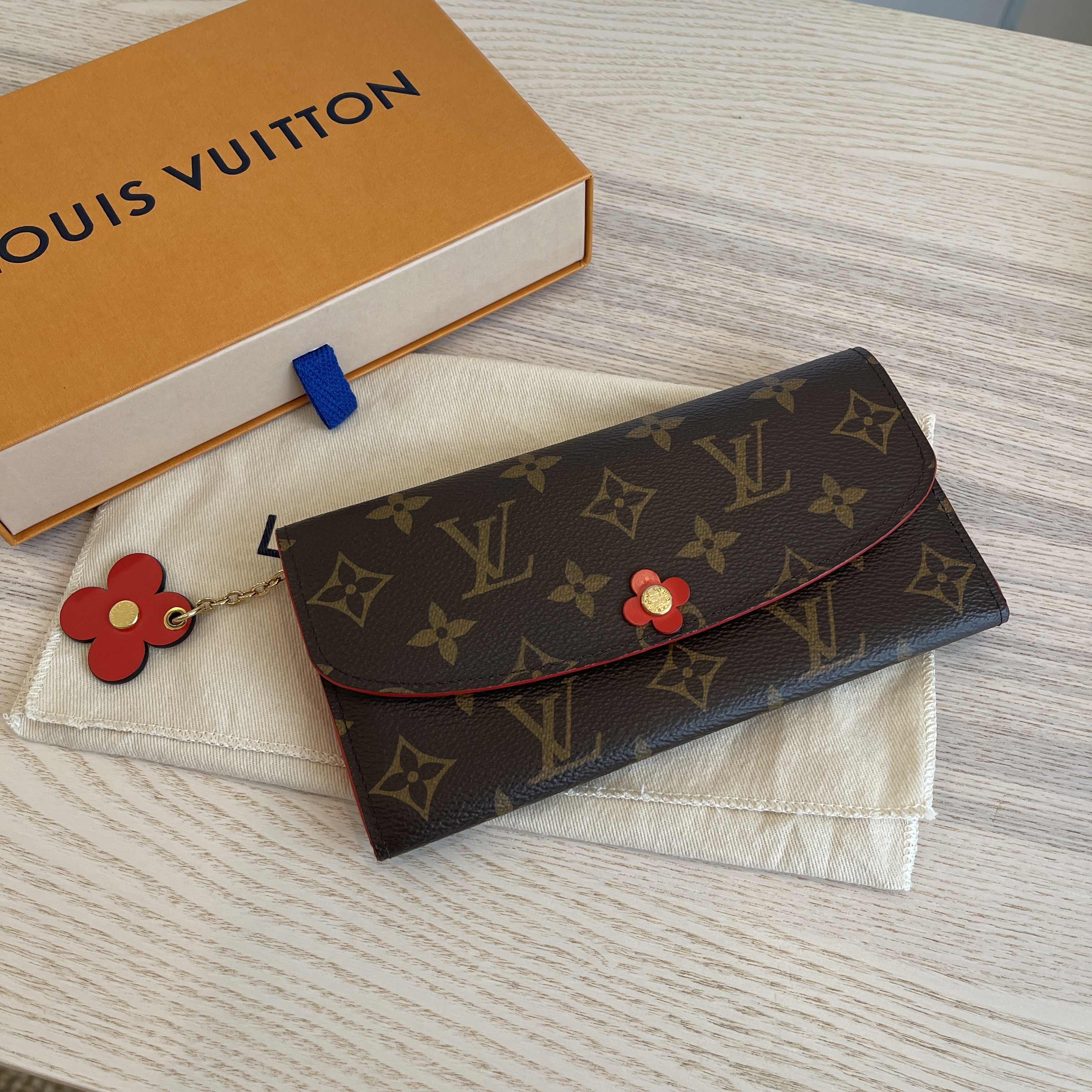Louis Vuitton Wallet Emilie Blooming Flowers Brown Cloth ref