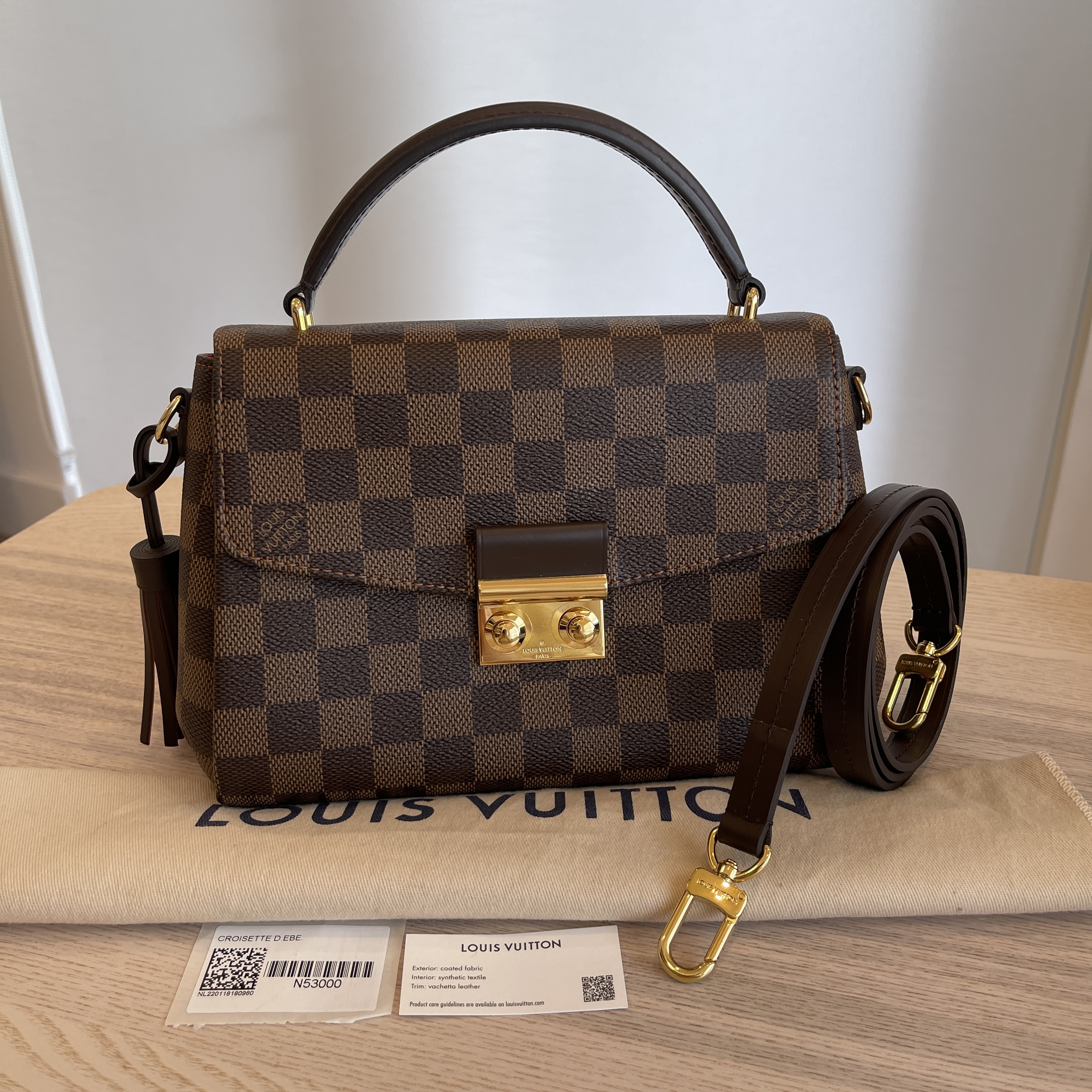 Croisette Bag Damier Ebene Canvas - Handbags N53000