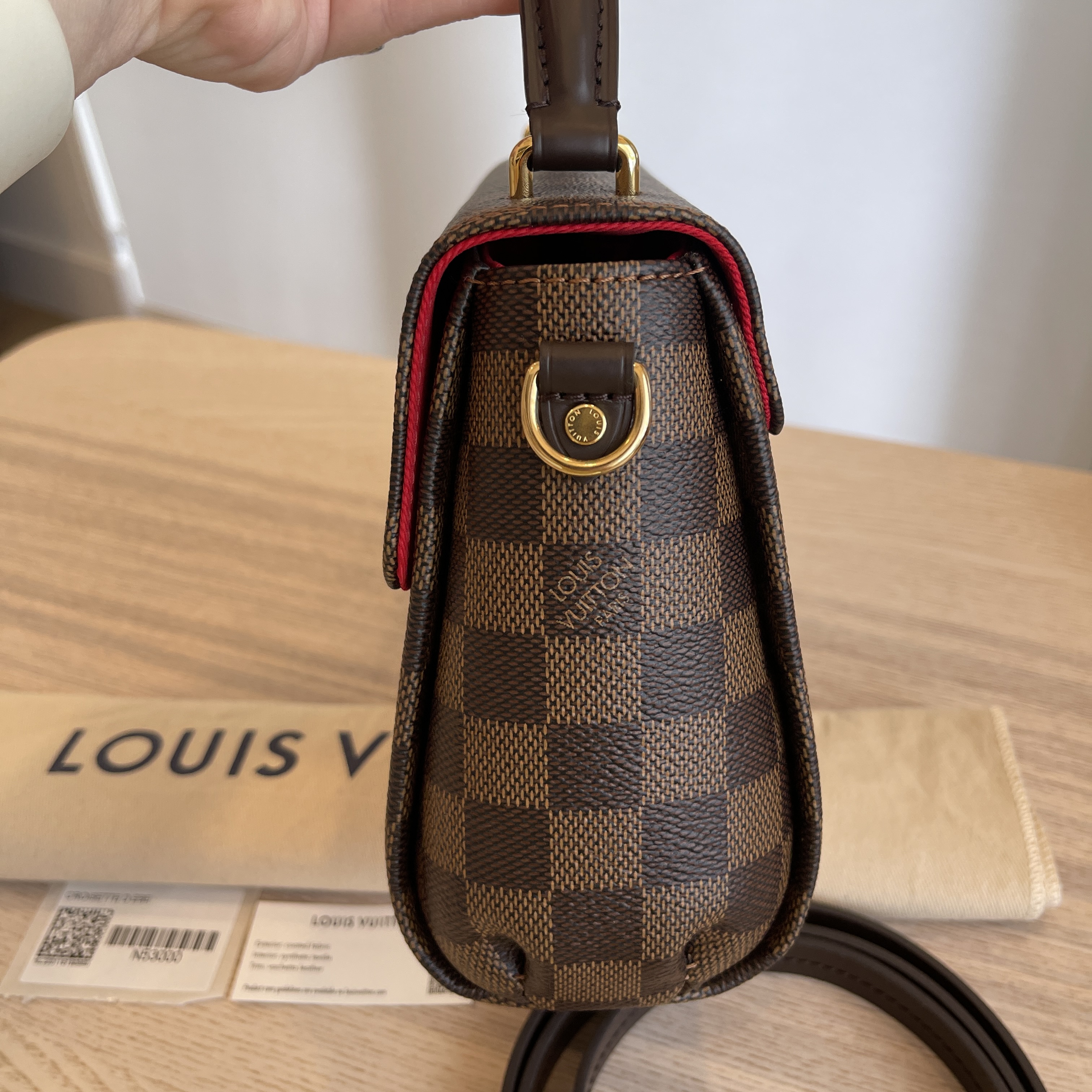 Louis Vuitton Handbag Damier Croisette Ladies N53000 Ebene Tassel