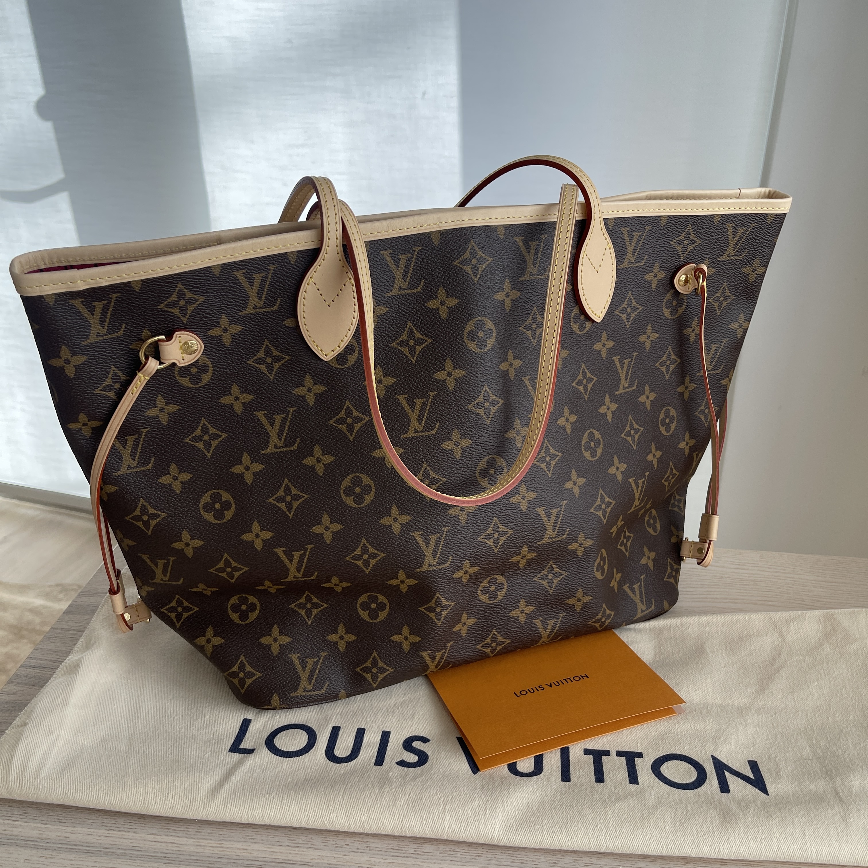 Louis Vuitton, Bags, 0 Authentic Neverfull Dust Bag Mm