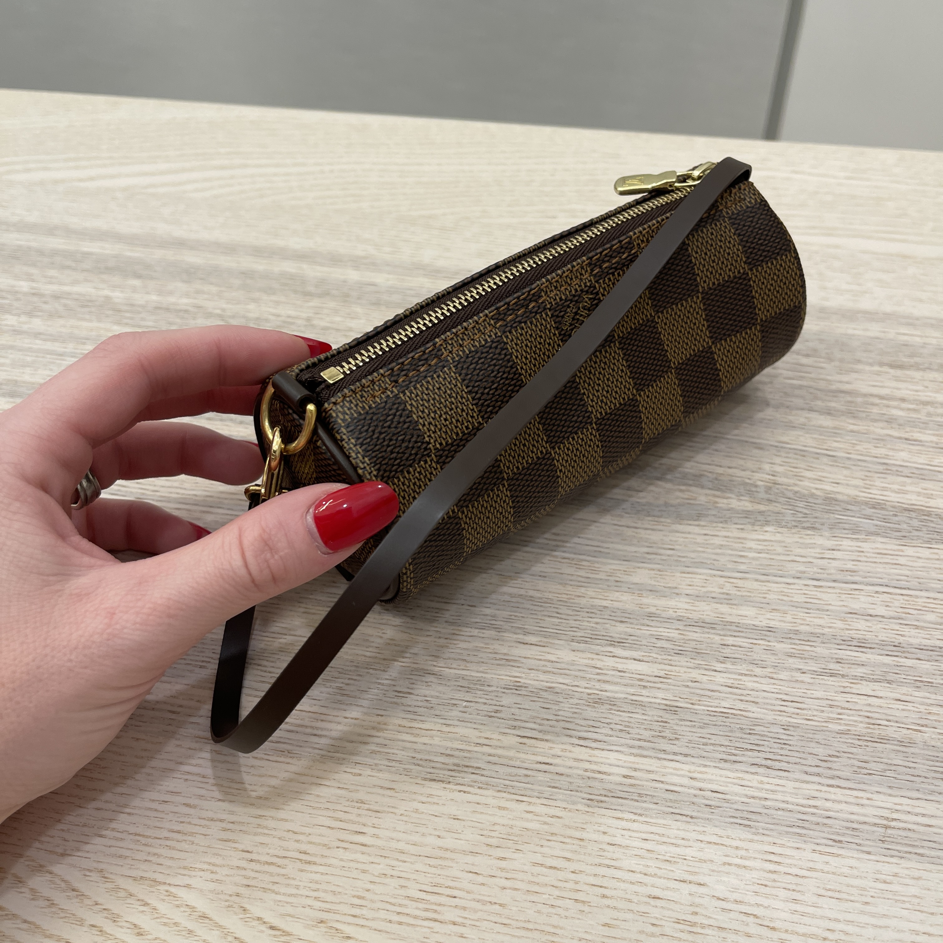 Authentic Louis Vuitton Damier Ebene Mini Papillon Bag Pouch