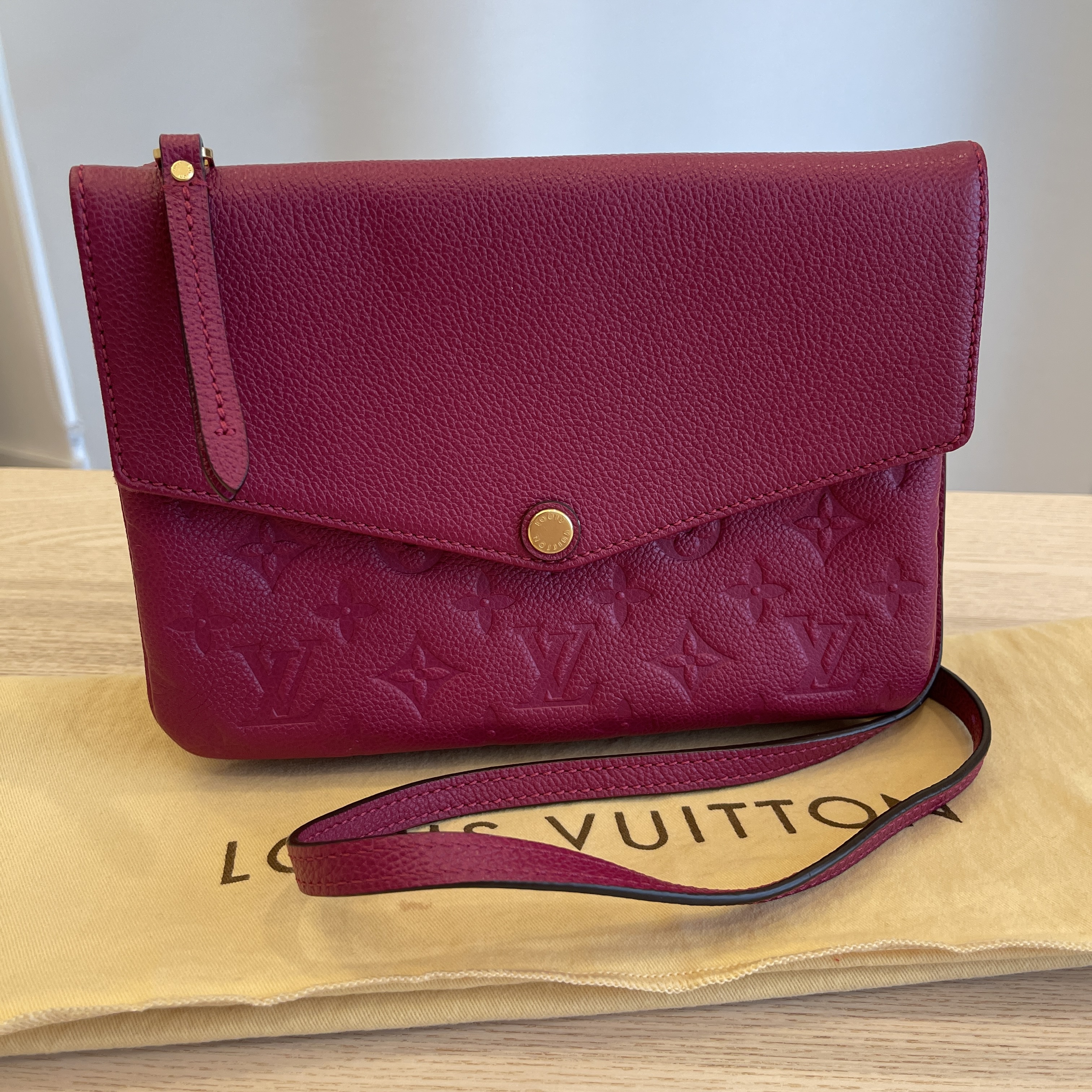 Louis Vuitton Grape Monogram Empreinte Leather Twice Bag - Yoogi's
