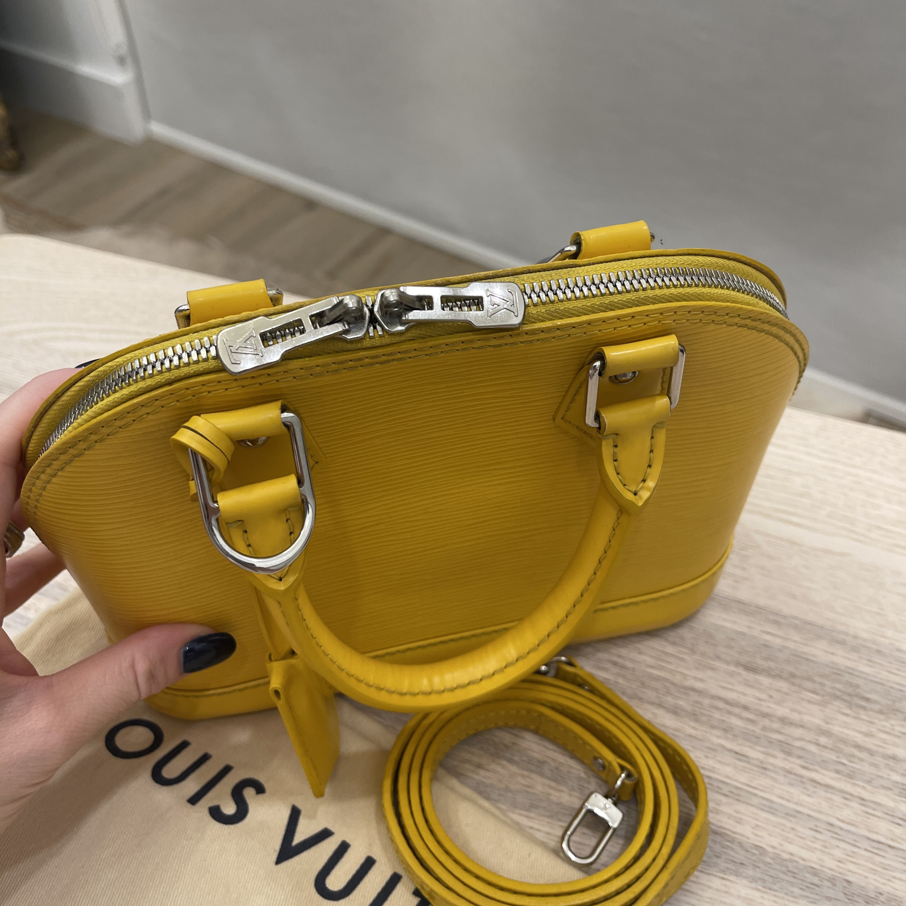 Louis Vuitton Alma BB Citron Epi Leather Handbag CBECRSA