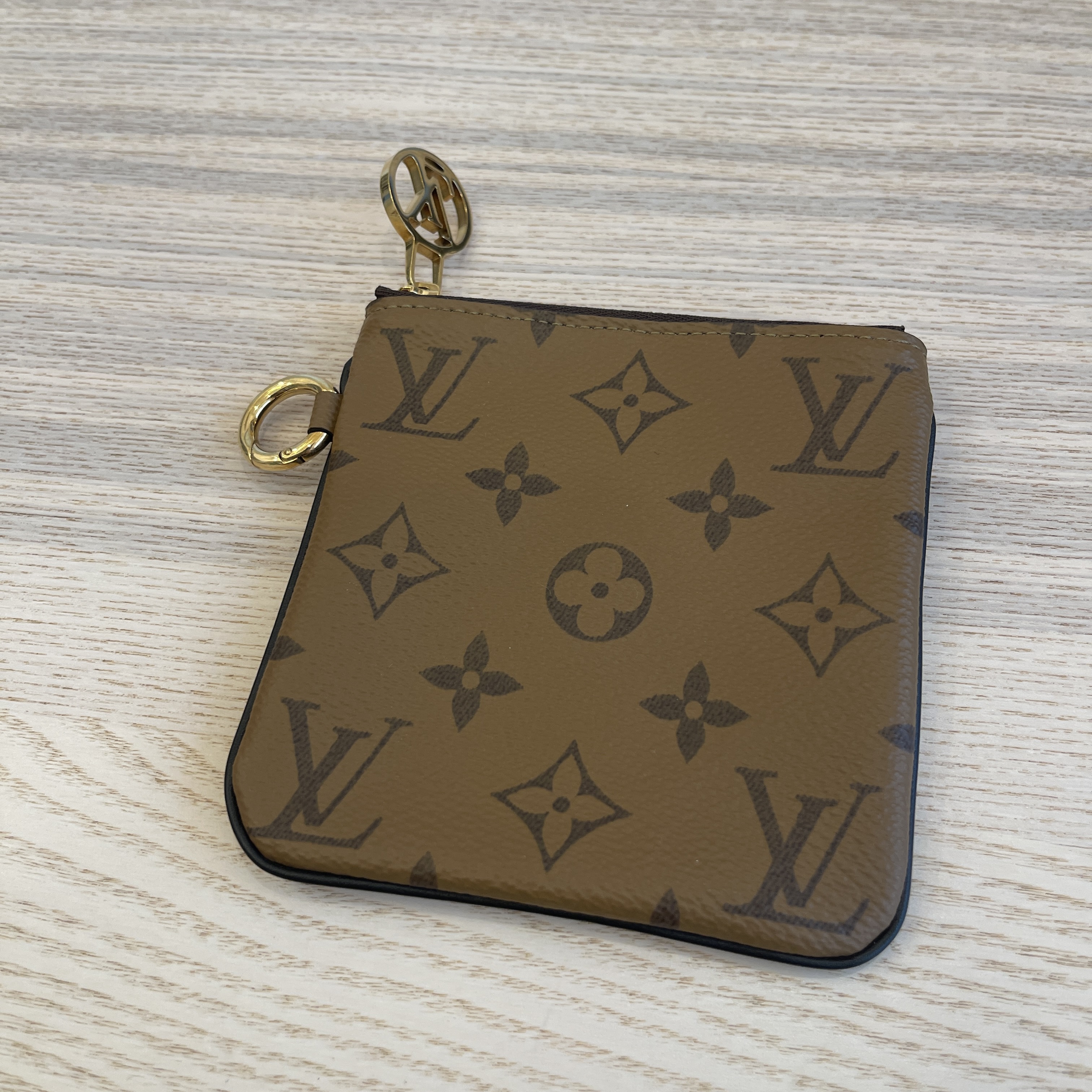 Square Pouch Only for Trio Wristlet Reverse Monogram – Keeks Designer  Handbags