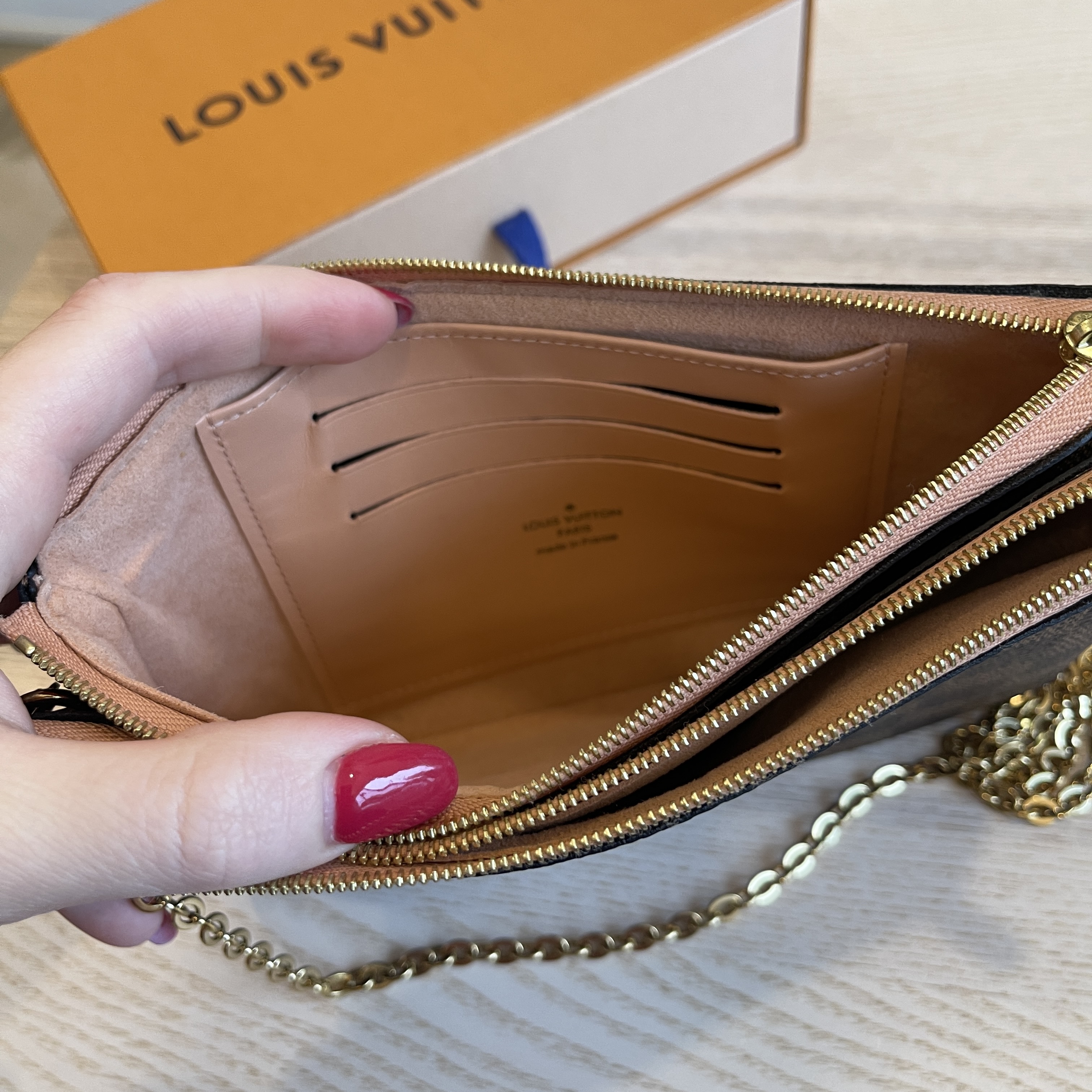 Shop Louis Vuitton DAMIER 2021-22FW Double zip pochette (N60460) by SkyNS