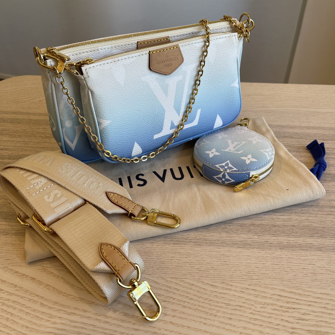 Louis Vuitton Limited Edition Brume Monogram Giant Canvas By the Pool Multi- Pochette Accessories Bag - Yoogi's Closet