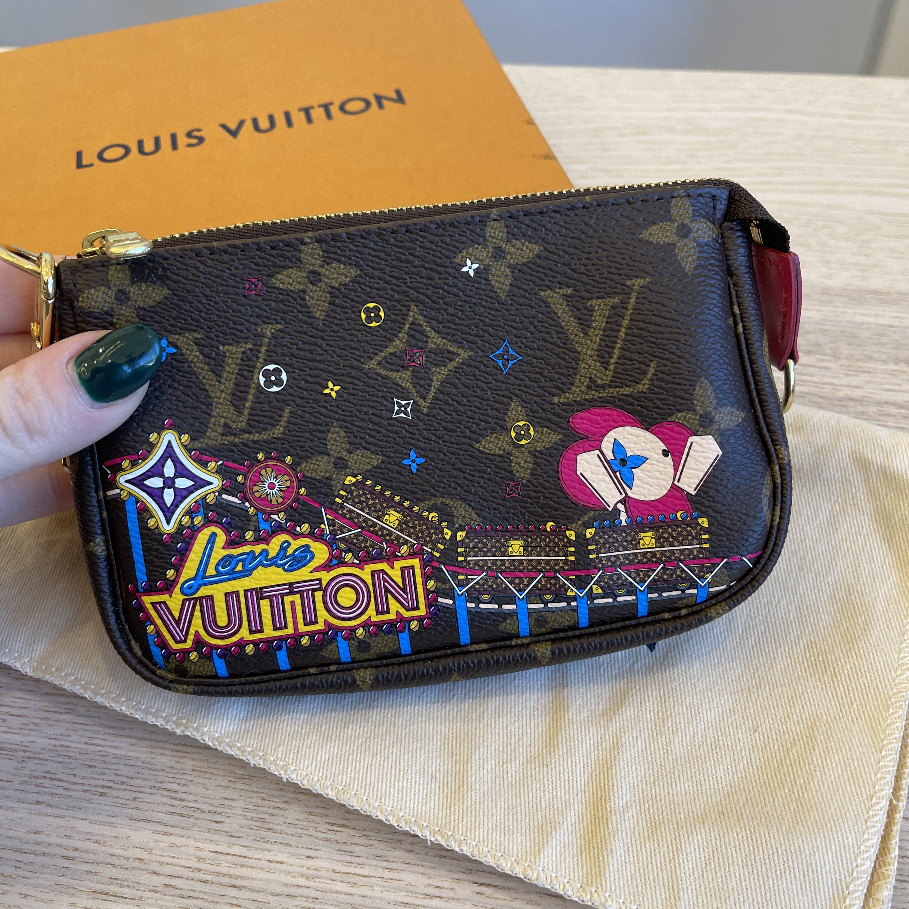 Louis Vuitton, Bags, Louis Vuitton Monogram 220 Christmas Animation Mini  Pochette Accessories